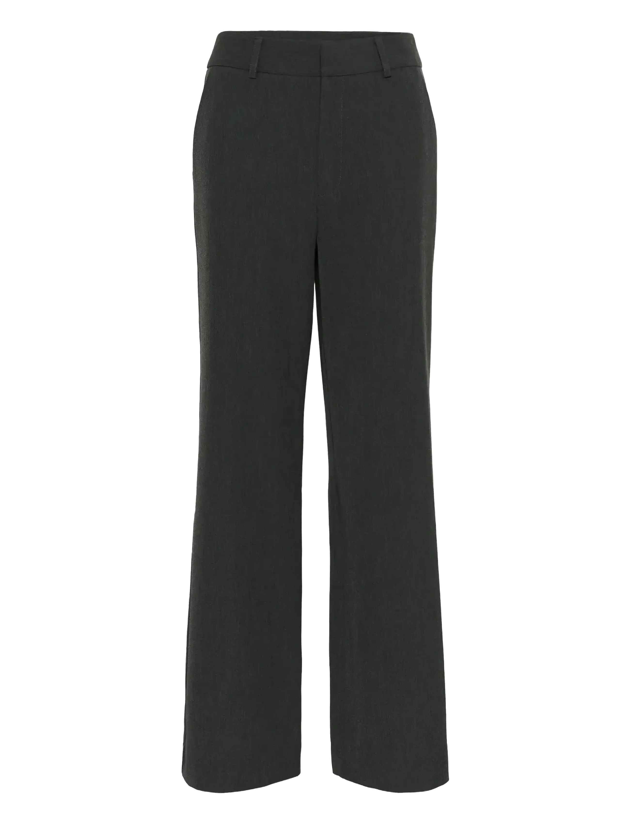 Gestuz - GZerle MW pants - broeken med straight ben - dark grey melange - 1