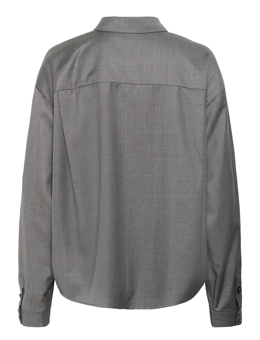 Gestuz - GZeffy shirt - chemises à manches longues - dark grey melange - 2