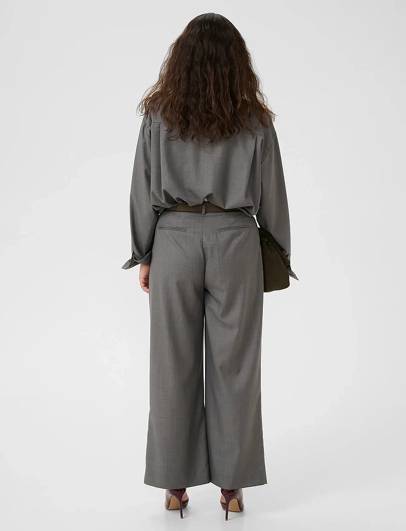 Gestuz - GZeffy shirt - pikkade varrukatega särgid - dark grey melange - 4