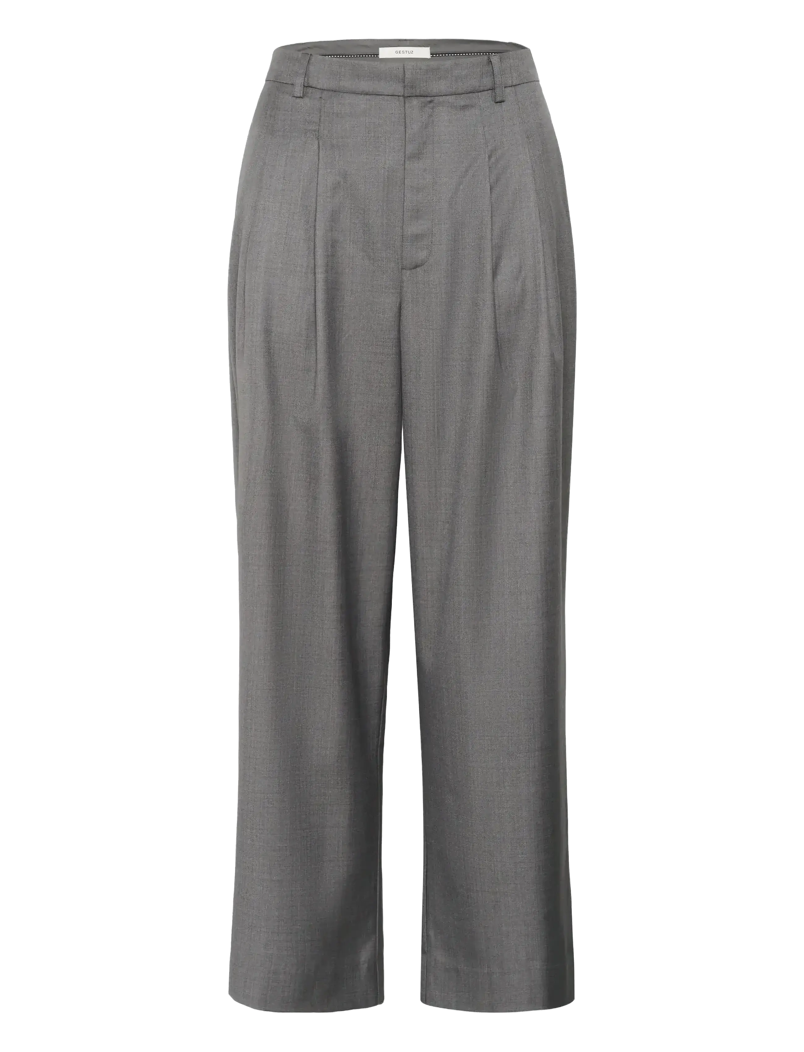 Gestuz GZeffy HW pants - Tøj - DARK GREY MELANGE / grey