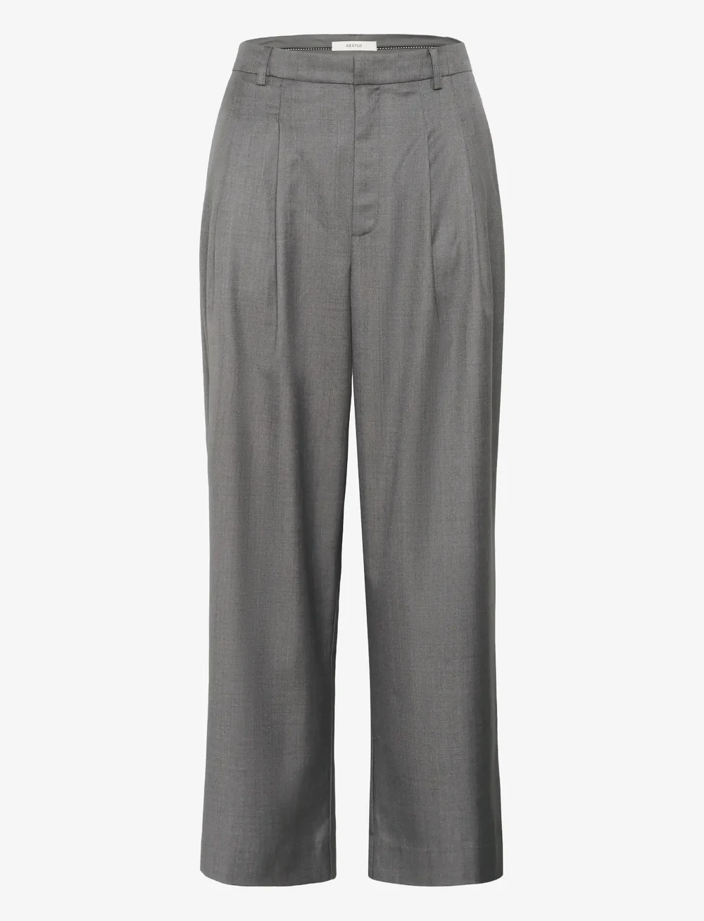 Gestuz - GZeffy HW pants - kostymbyxor - dark grey melange - 1