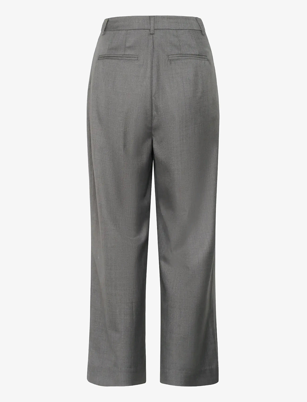 Gestuz - GZeffy HW pants - tailored trousers - dark grey melange - 2