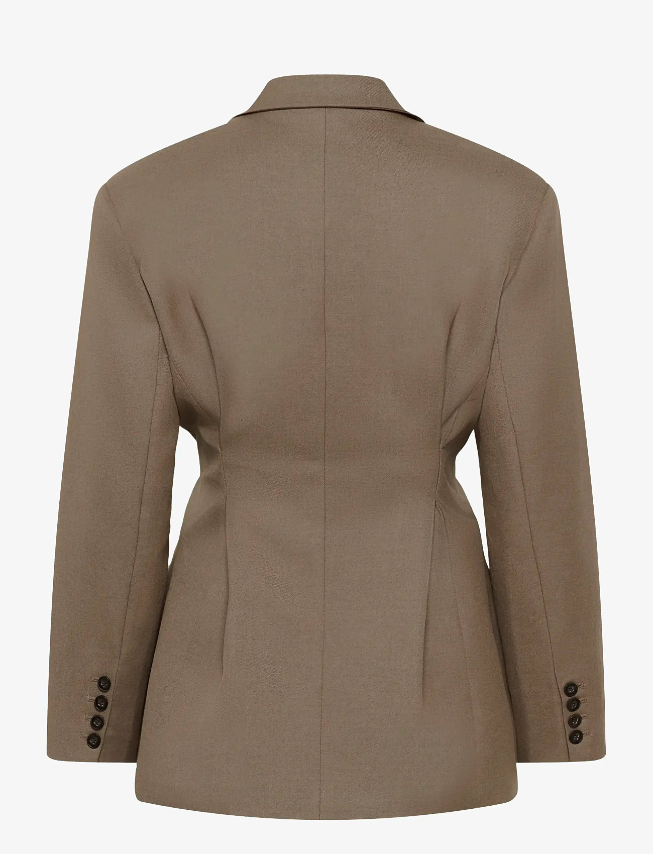 Gestuz - GZpaula waist blazer - single breasted blazers - dark timberwolf melange - 2