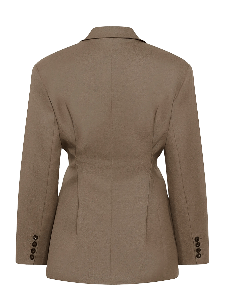 Gestuz - GZpaula waist blazer - yksiriviset bleiserit - dark timberwolf melange - 2