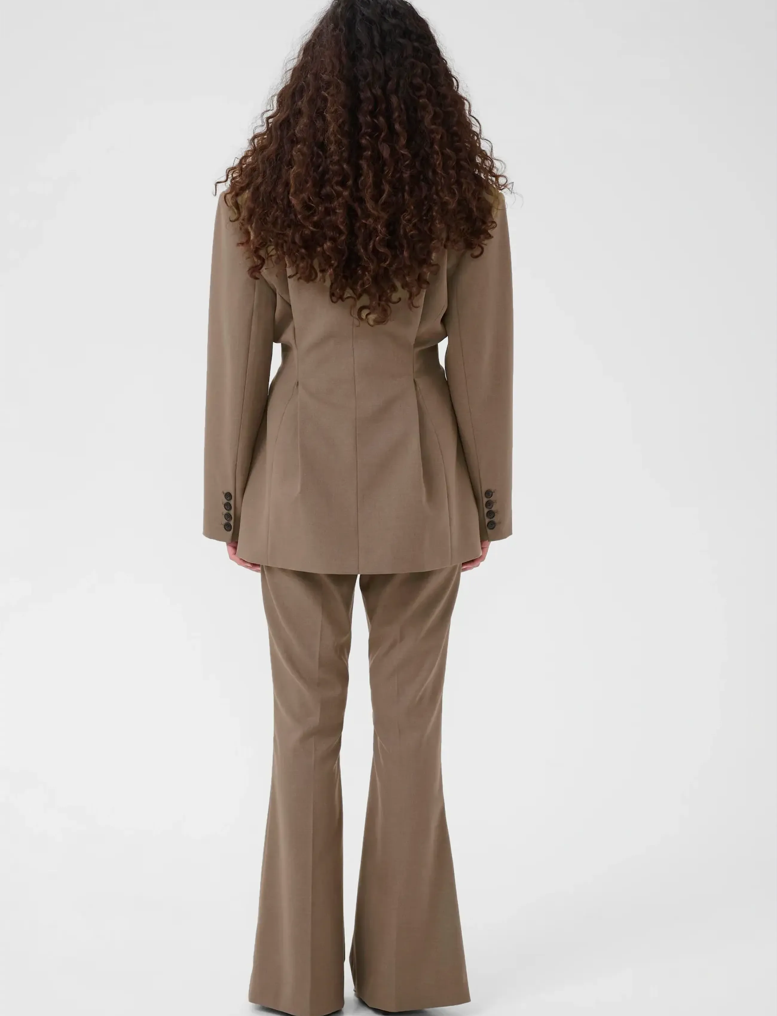 Gestuz - GZpaula waist blazer - odzież imprezowa w cenach outletowych - dark timberwolf melange - 4
