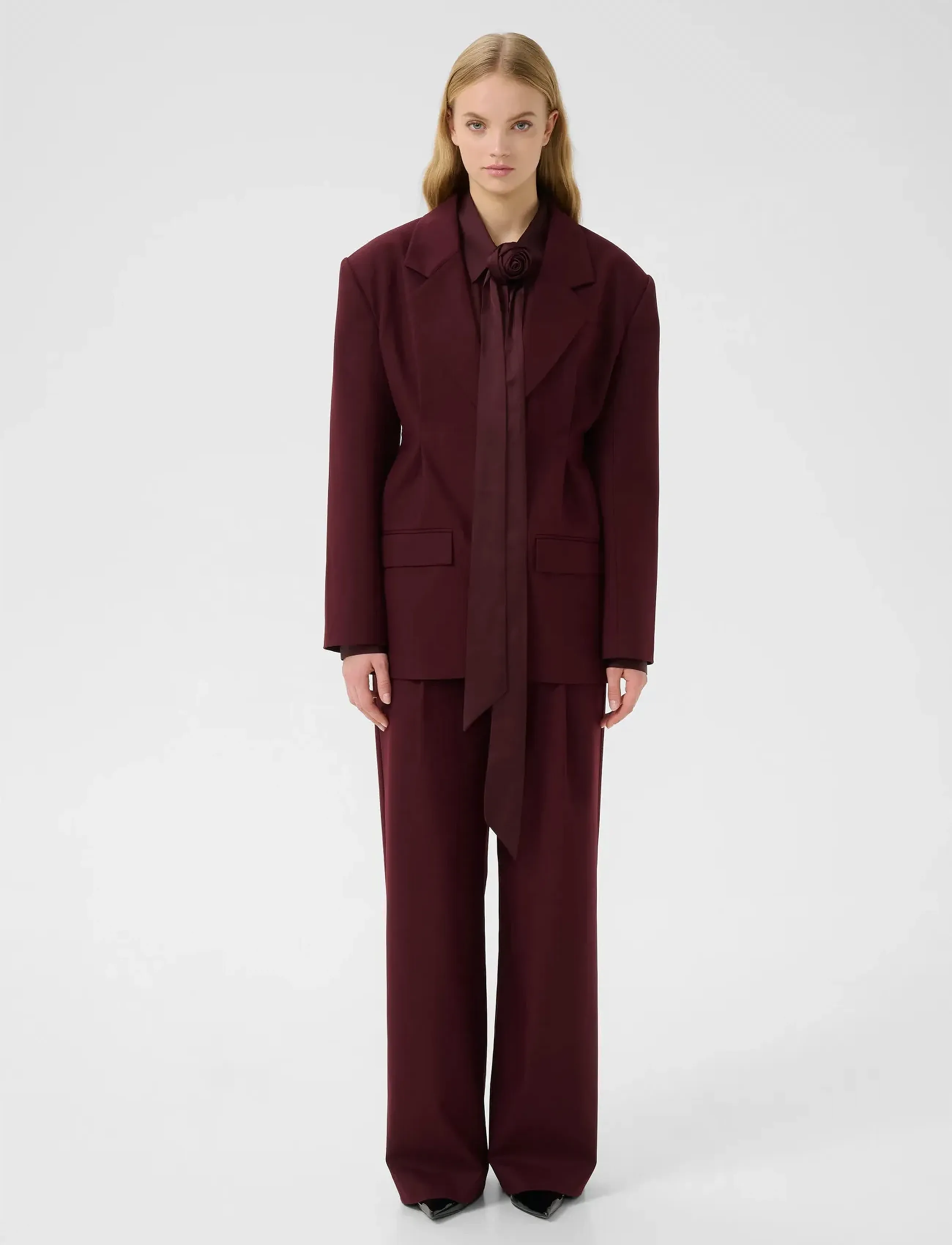 Gestuz - GZpaula waist blazer - enkeltradede blazere - aronia - 3