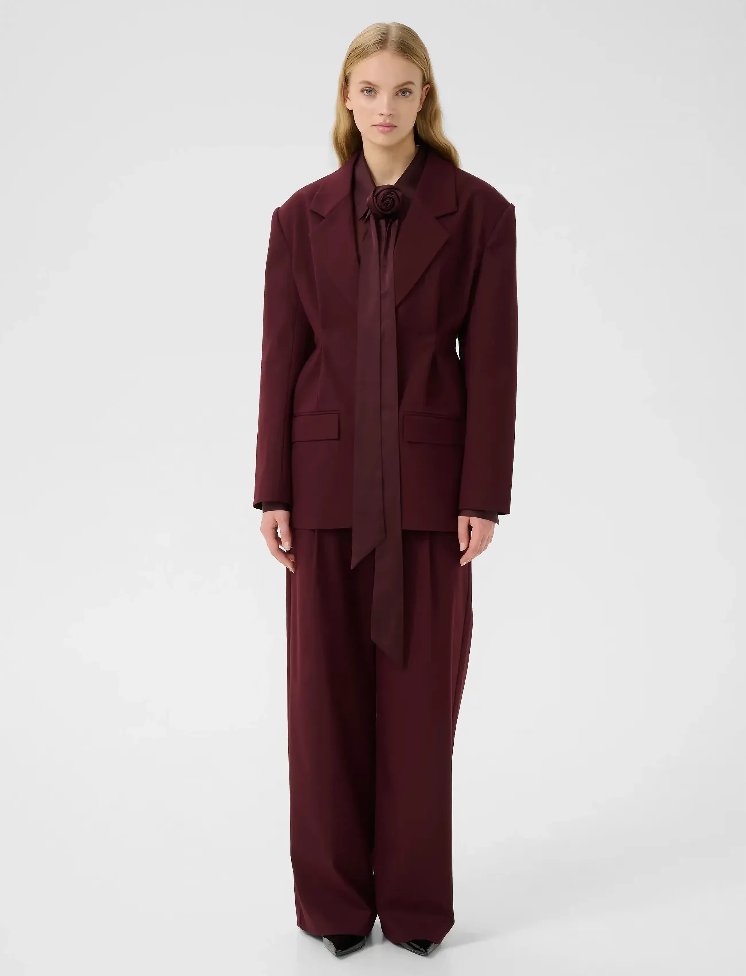 Gestuz - GZpaula MW pants - kostymbyxor - aronia - 3
