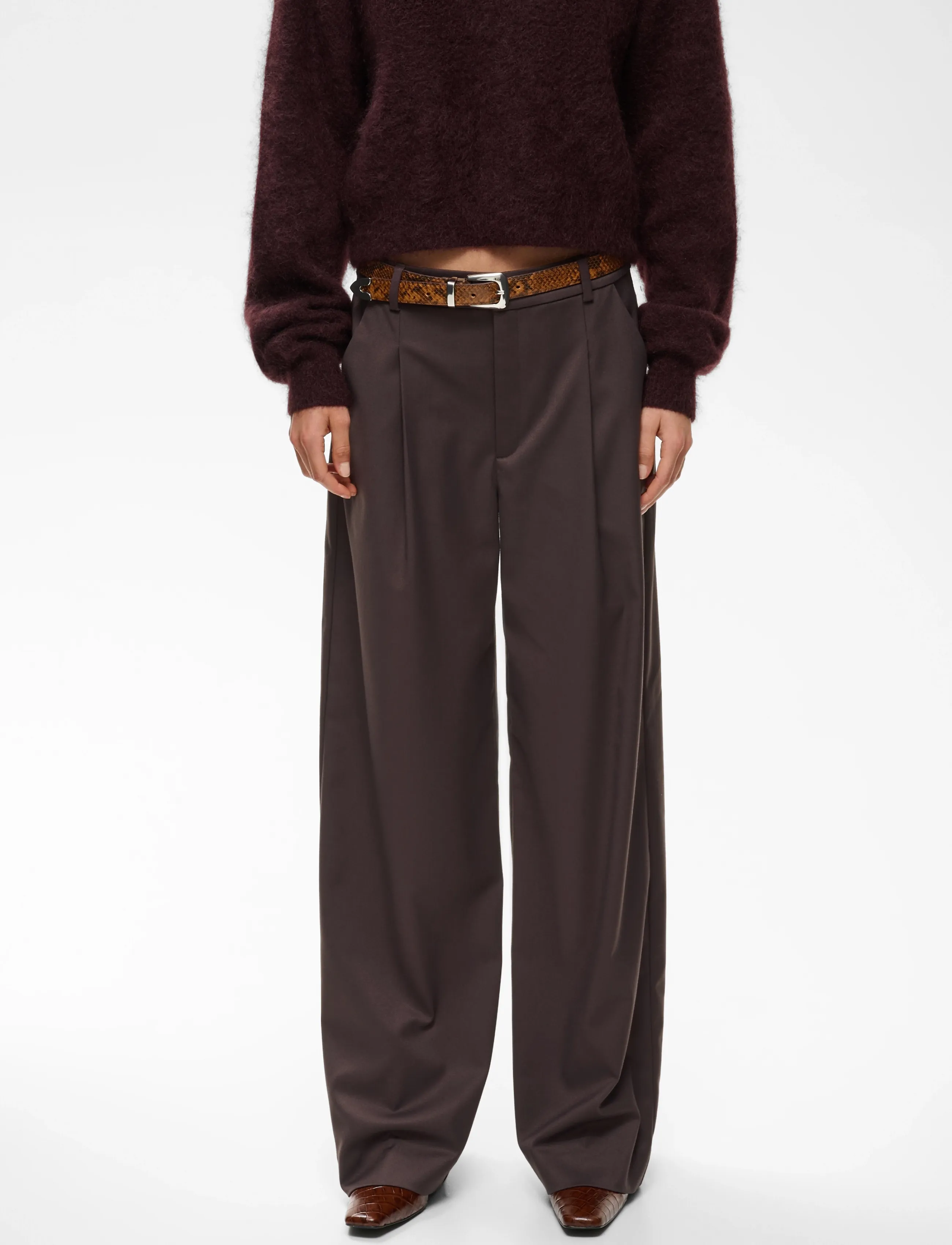 Gestuz - GZpaula MW pants - kostymbyxor - deep plum - 2