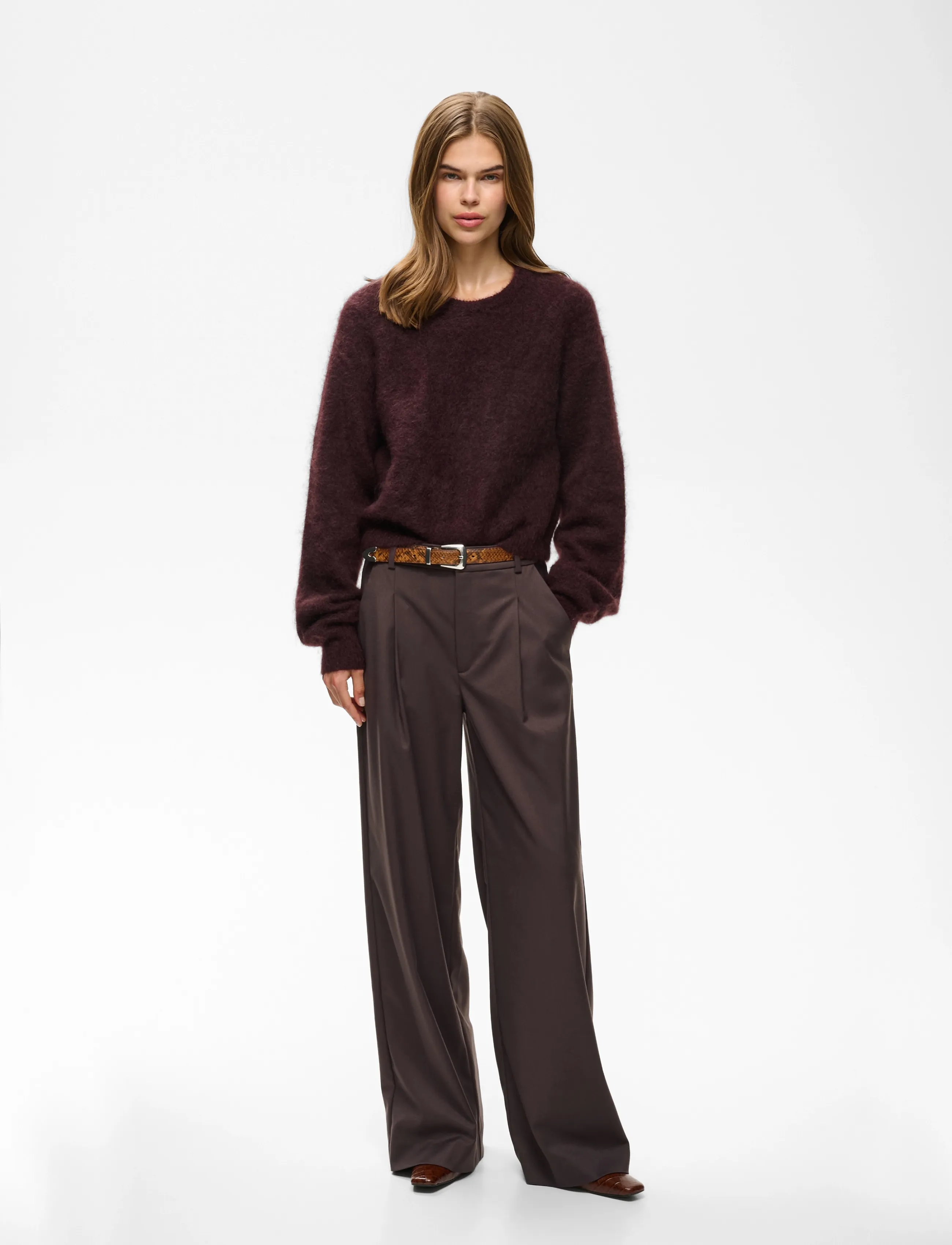Gestuz - GZpaula MW pants - kostymbyxor - deep plum - 3