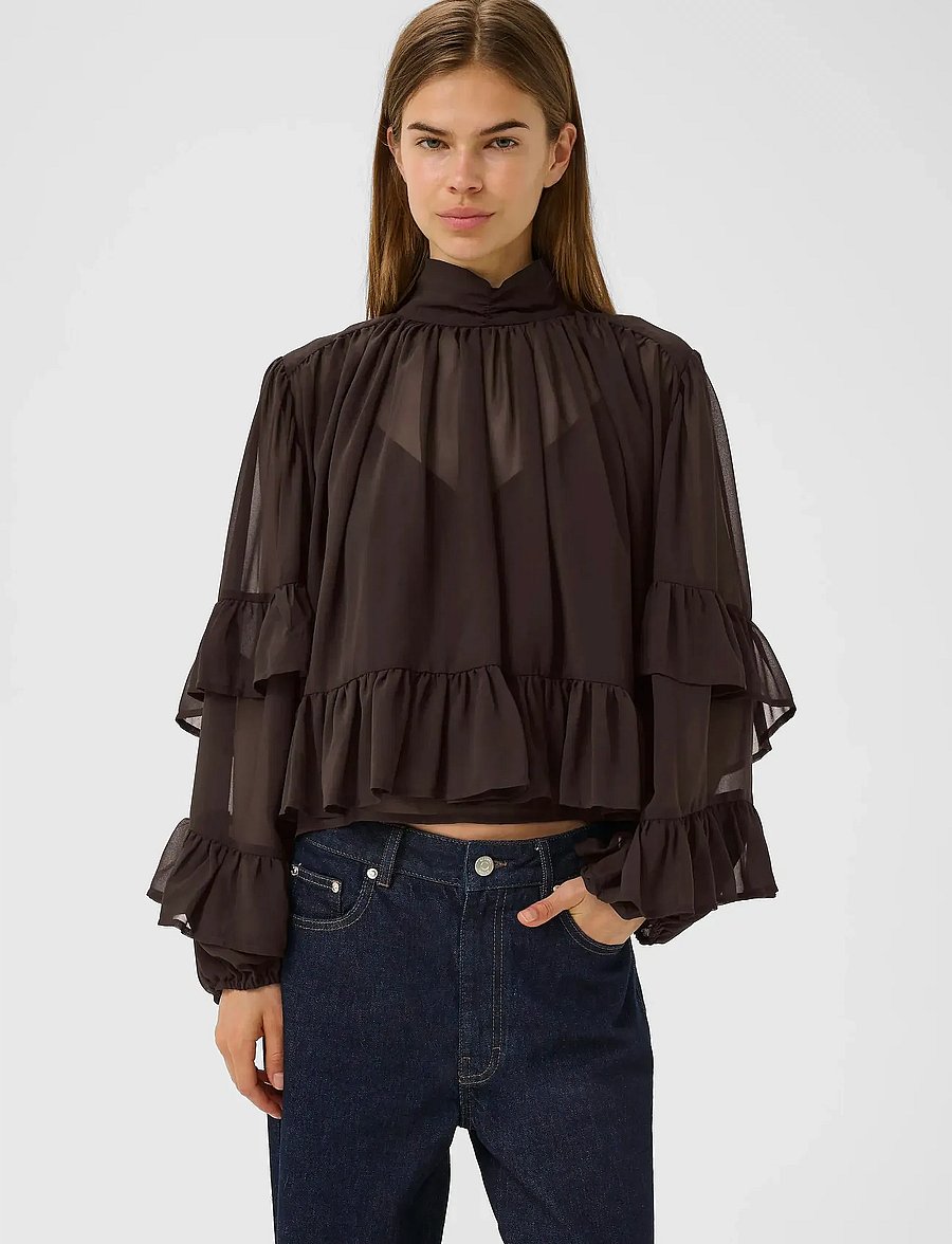 Gestuz - GZmio blouse - langärmelige blusen - molÉ - 0