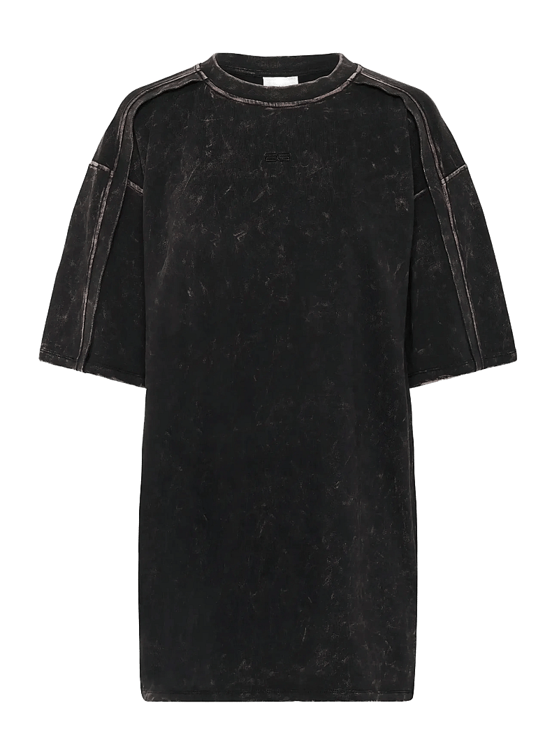 Gestuz - GZneia OZ tee - t-shirts - black brown washed - 1