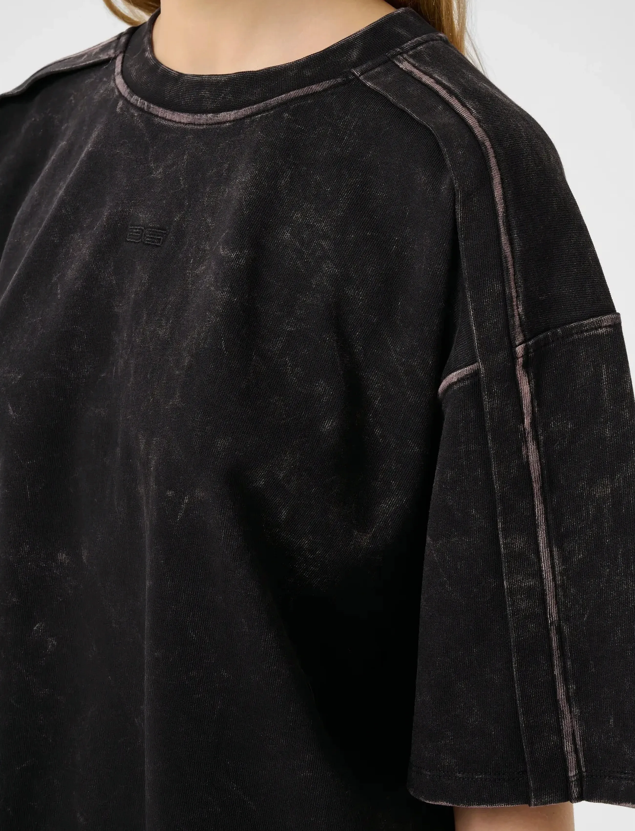Gestuz - GZneia OZ tee - t-shirts - black brown washed - 5