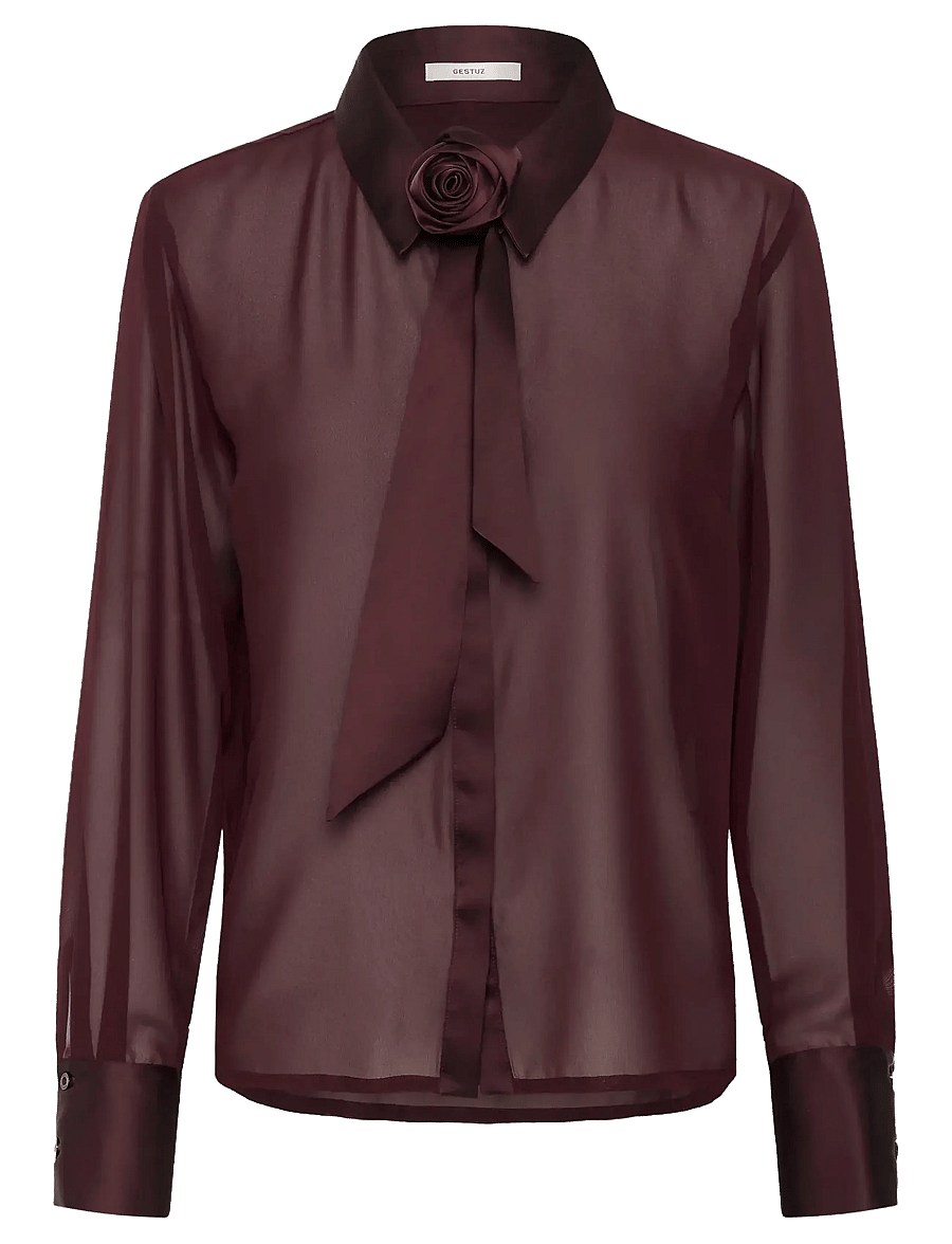 Gestuz - GZlynne shirt - langärmelige blusen - aronia - 1