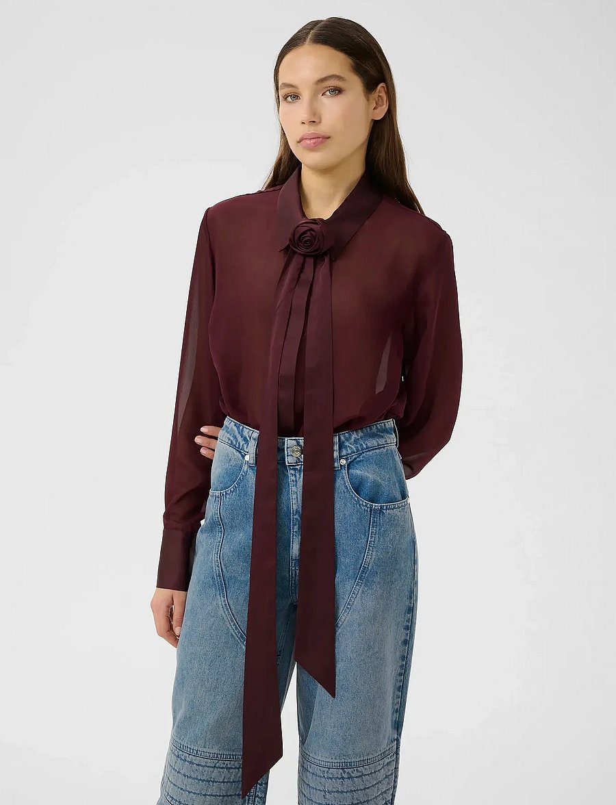 Gestuz - GZlynne shirt - langärmelige blusen - aronia - 0
