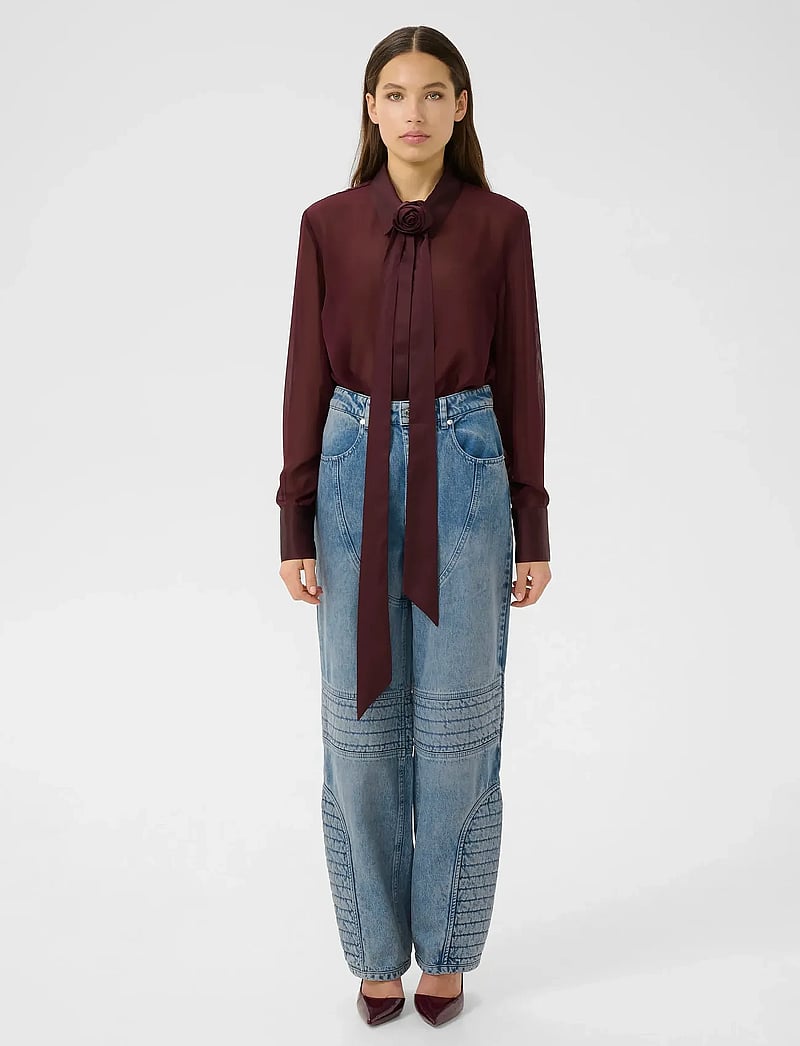 Gestuz - GZlynne shirt - langärmlige blusen - aronia - 3
