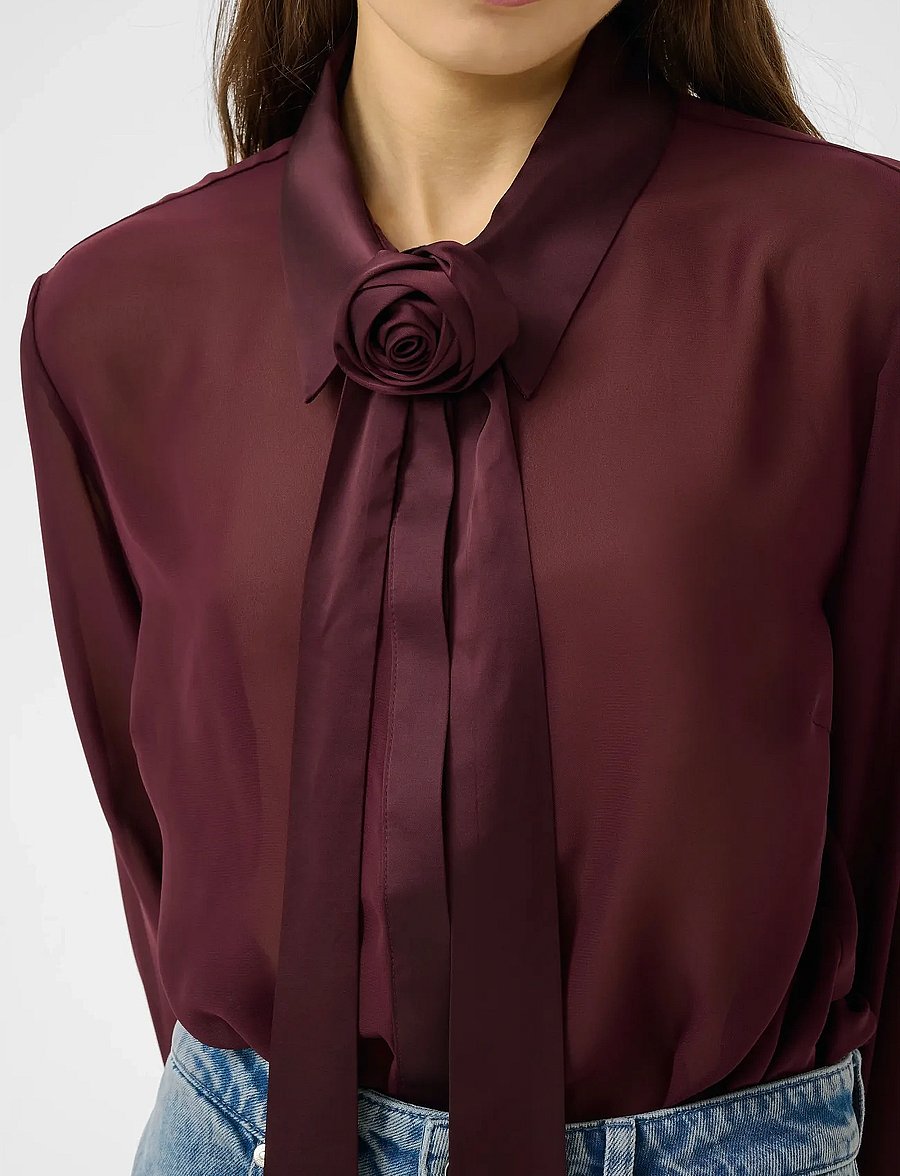 Gestuz - GZlynne shirt - langärmelige blusen - aronia - 5