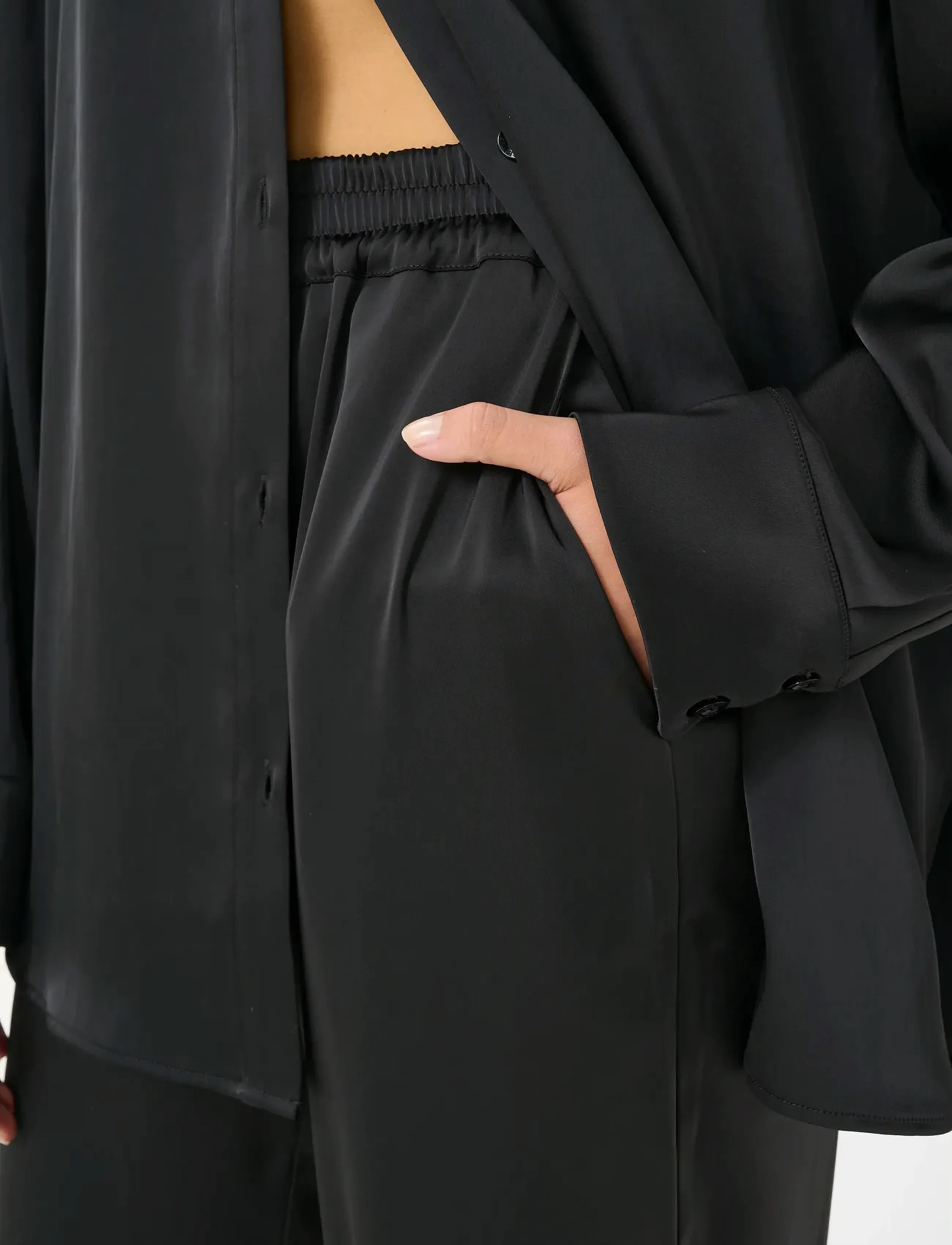 Gestuz - GZjessie HW pants NOOS - pantalons larges - black - 4