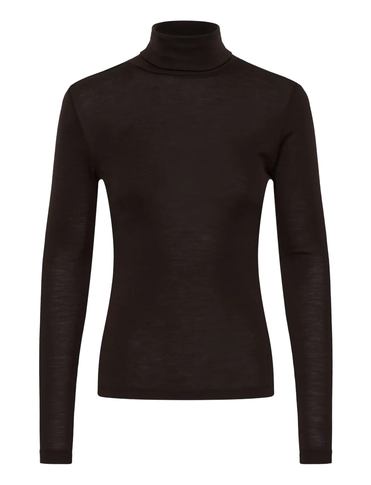 Gestuz GZninia wool rollneck - Kläder - CHOCOLATE TORTE / brown