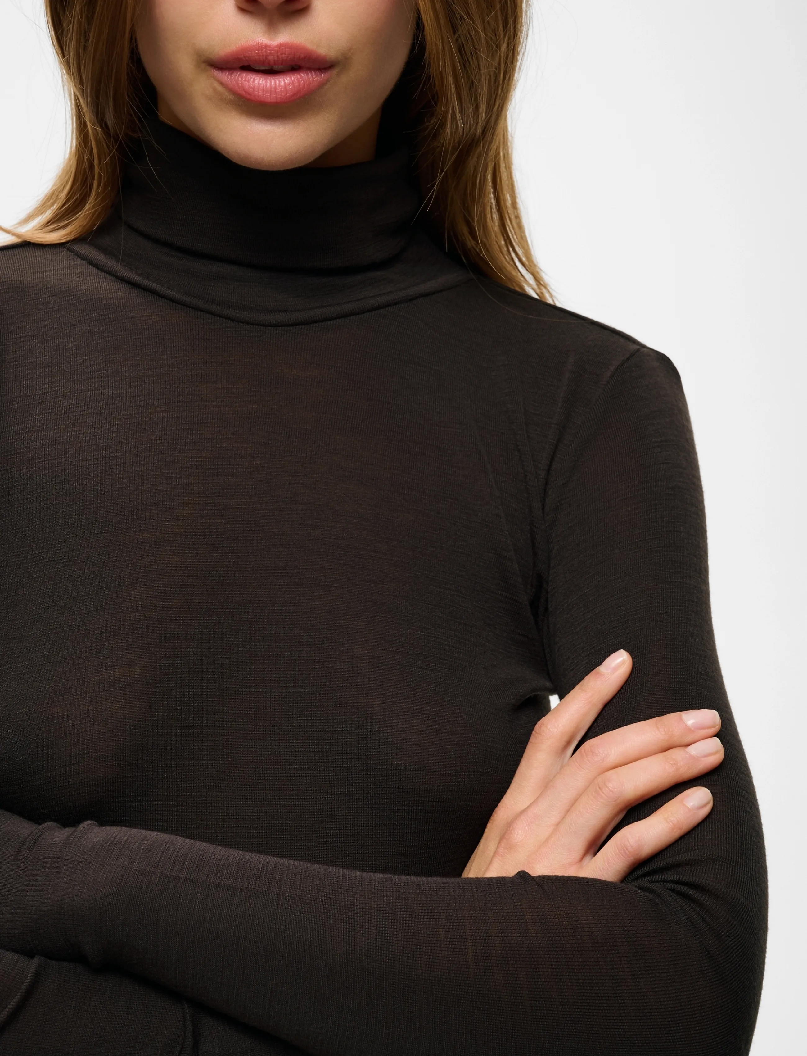 Gestuz - GZninia wool rollneck - långärmade toppar - chocolate torte - 5