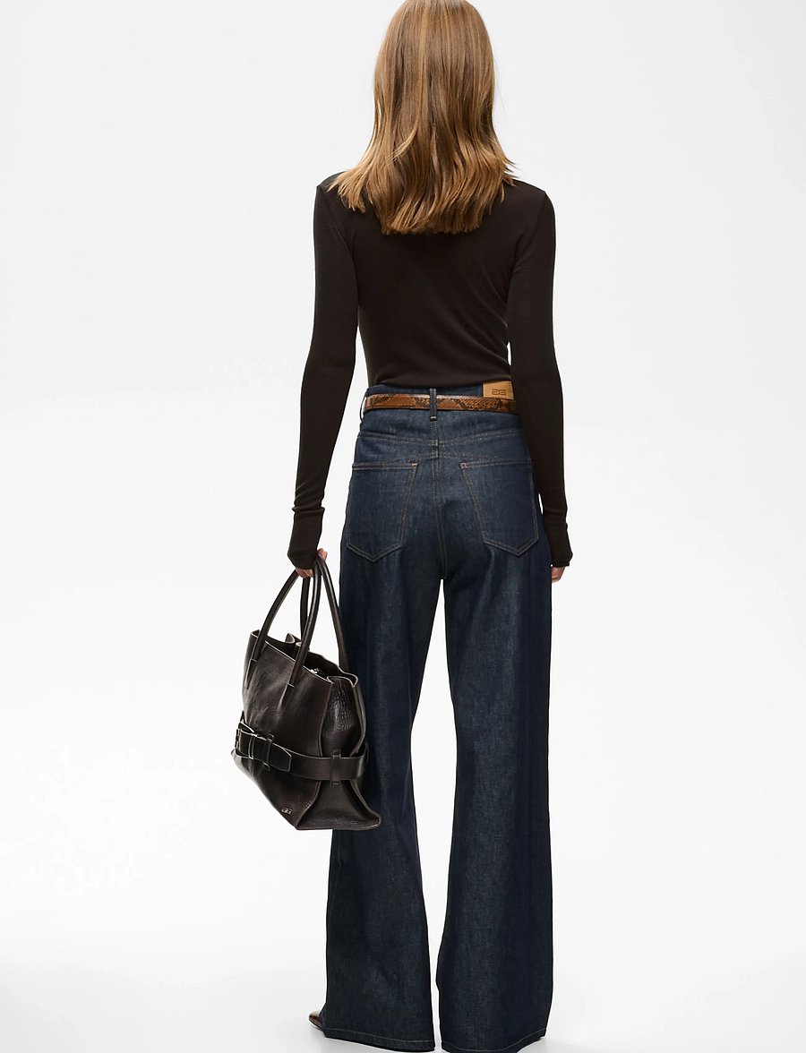 Gestuz - GZninia ls wool roundneck - long-sleeved tops - chocolate torte - 4