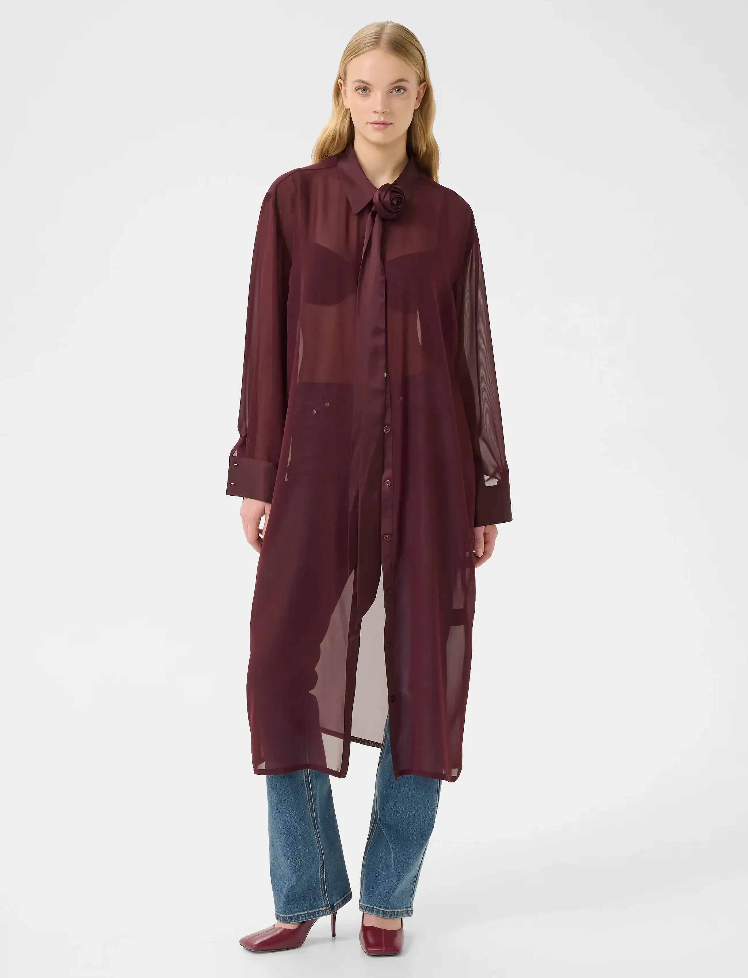 Gestuz Gzlynne Shirt Dress, 36, Dresses, Burgunderrot - Knee-length & Midi, Frauen