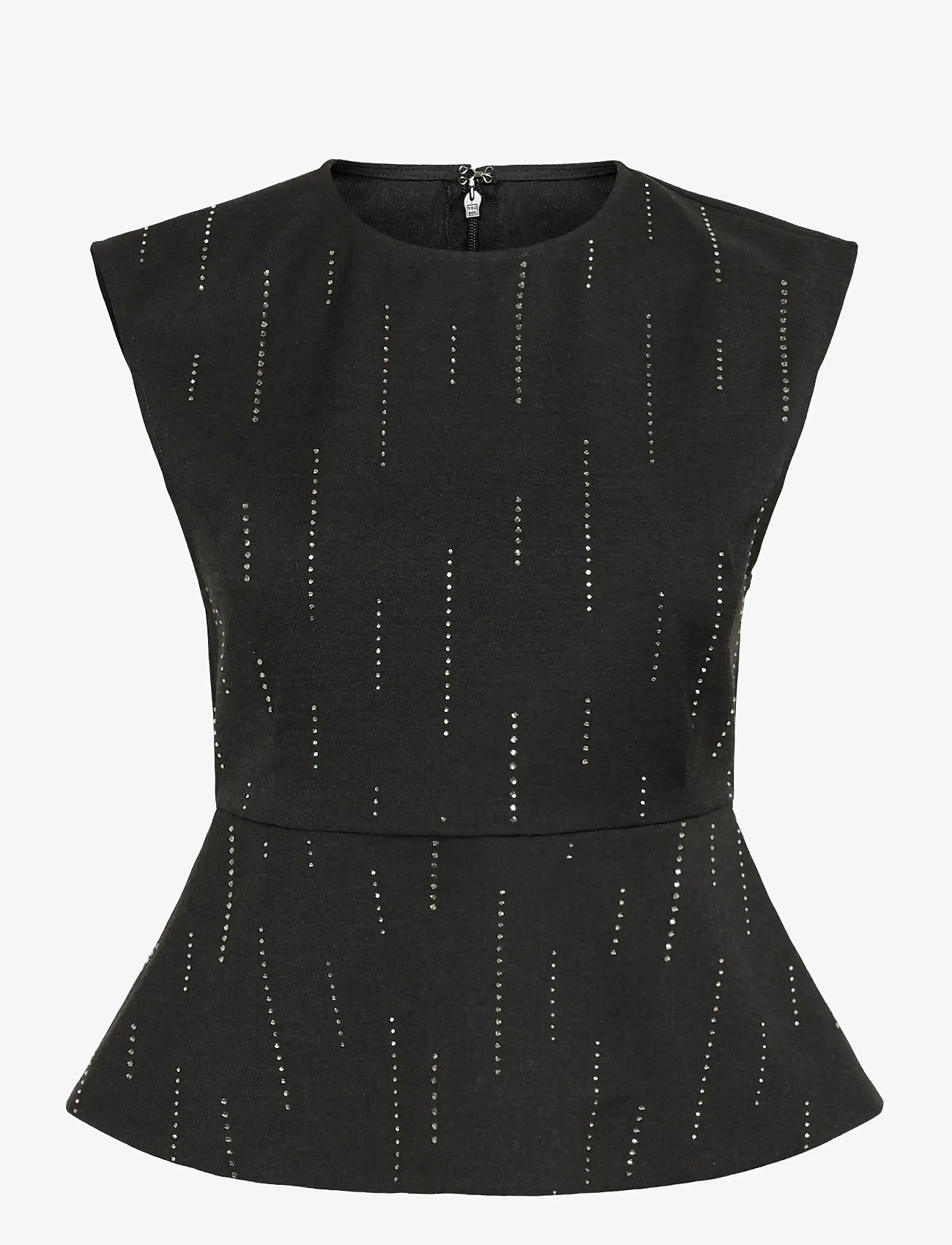 Gestuz - GZadira peplum top - Ärmellose tops - dark grey melange - 1