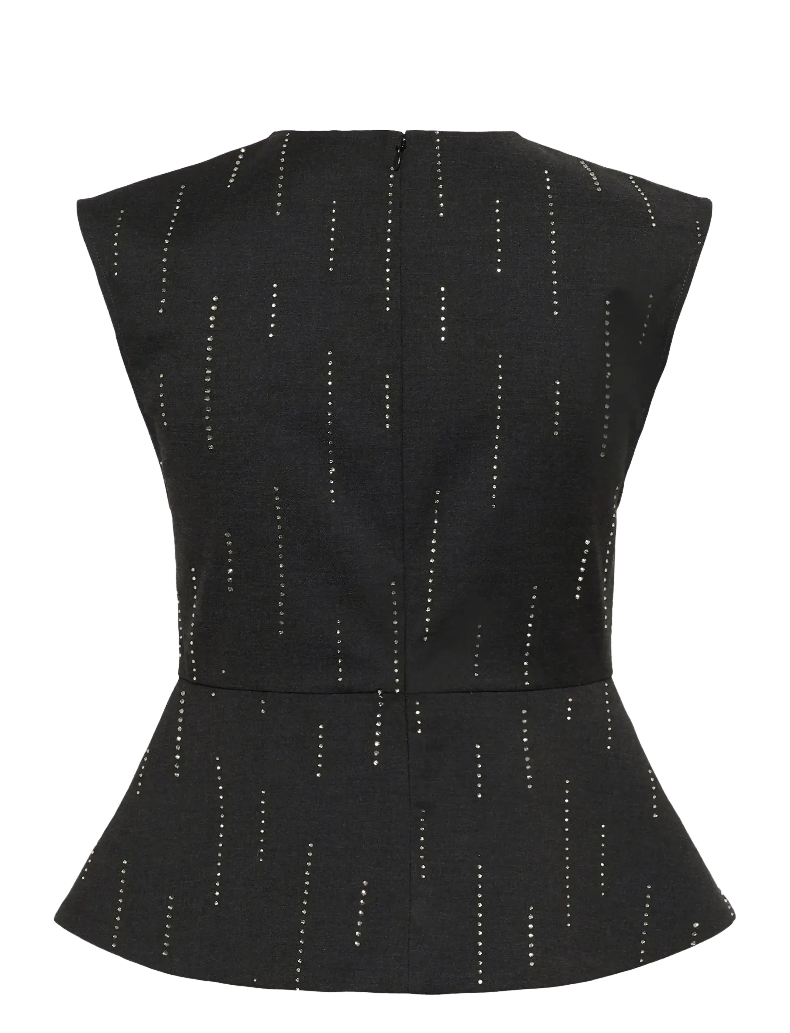 Gestuz - GZadira peplum top - Ärmellose tops - dark grey melange - 2