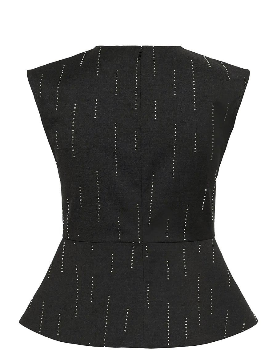 Gestuz - GZadira peplum top - Ärmellose tops - dark grey melange - 2