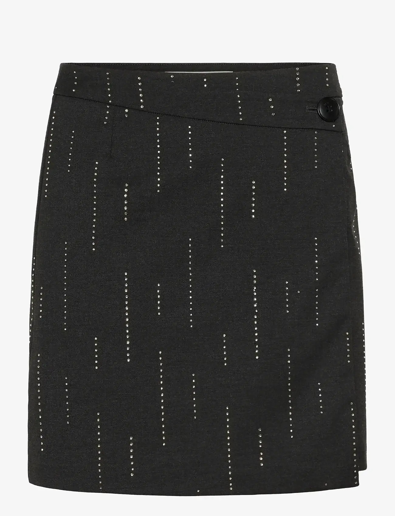 Gestuz - GZadira MW wrap skirt - wickelröcke - dark grey melange - 1