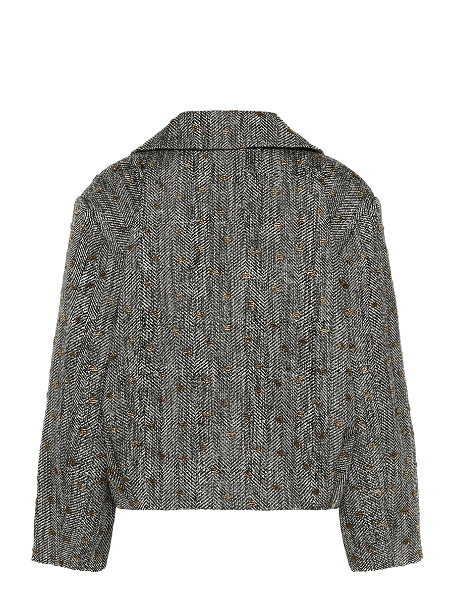 Gestuz - GZriva OZ jacket - lühikesed pintsakud - herringbone black/grey - 2