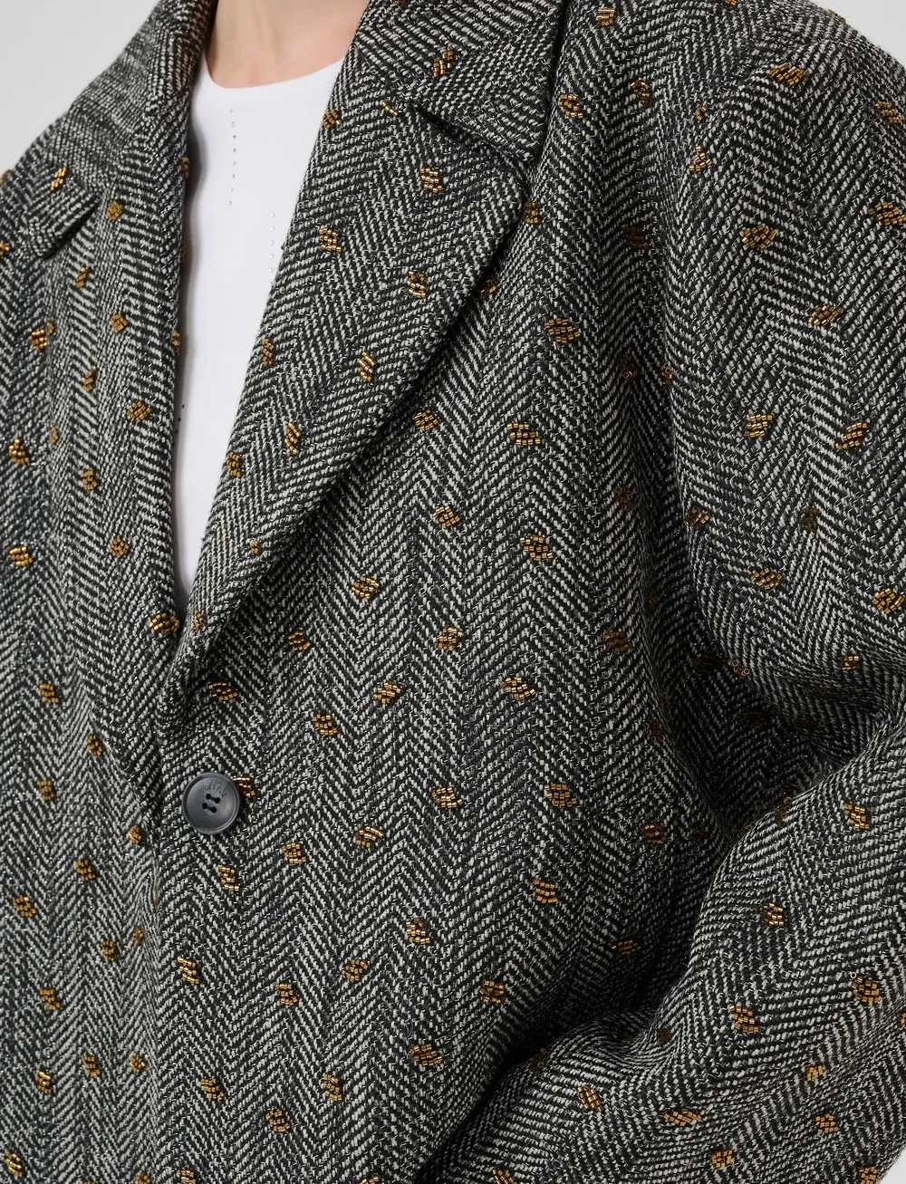Gestuz - GZriva OZ jacket - korte blazere - herringbone black/grey - 4