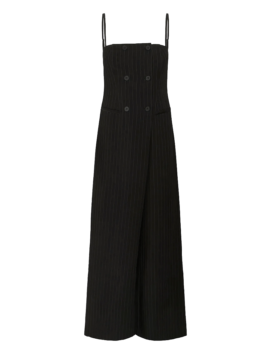 Gestuz - GZjoelle jumpsuit - modetrends - black pinstripe - 1