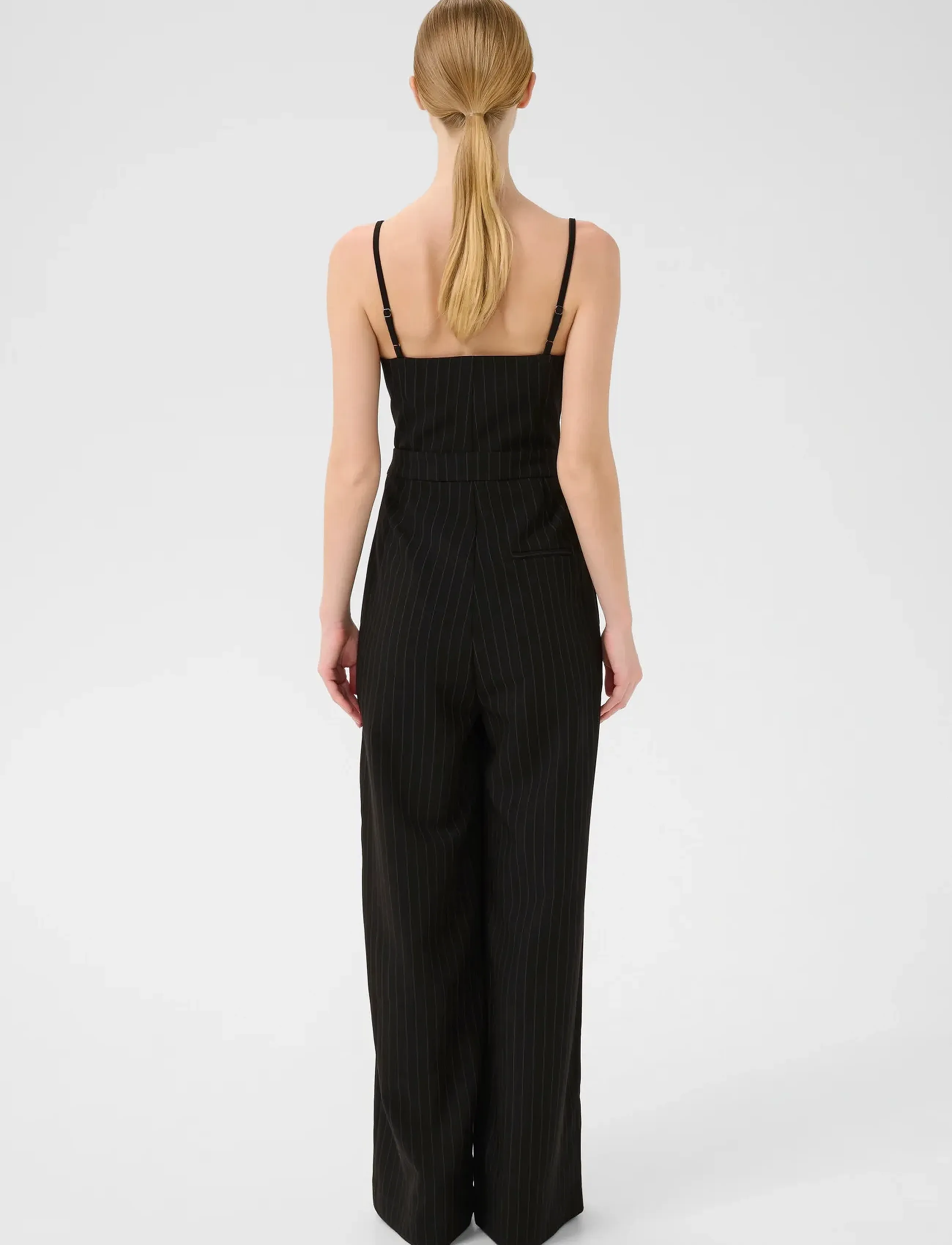Gestuz - GZjoelle jumpsuit - pükskostüümid - black pinstripe - 4