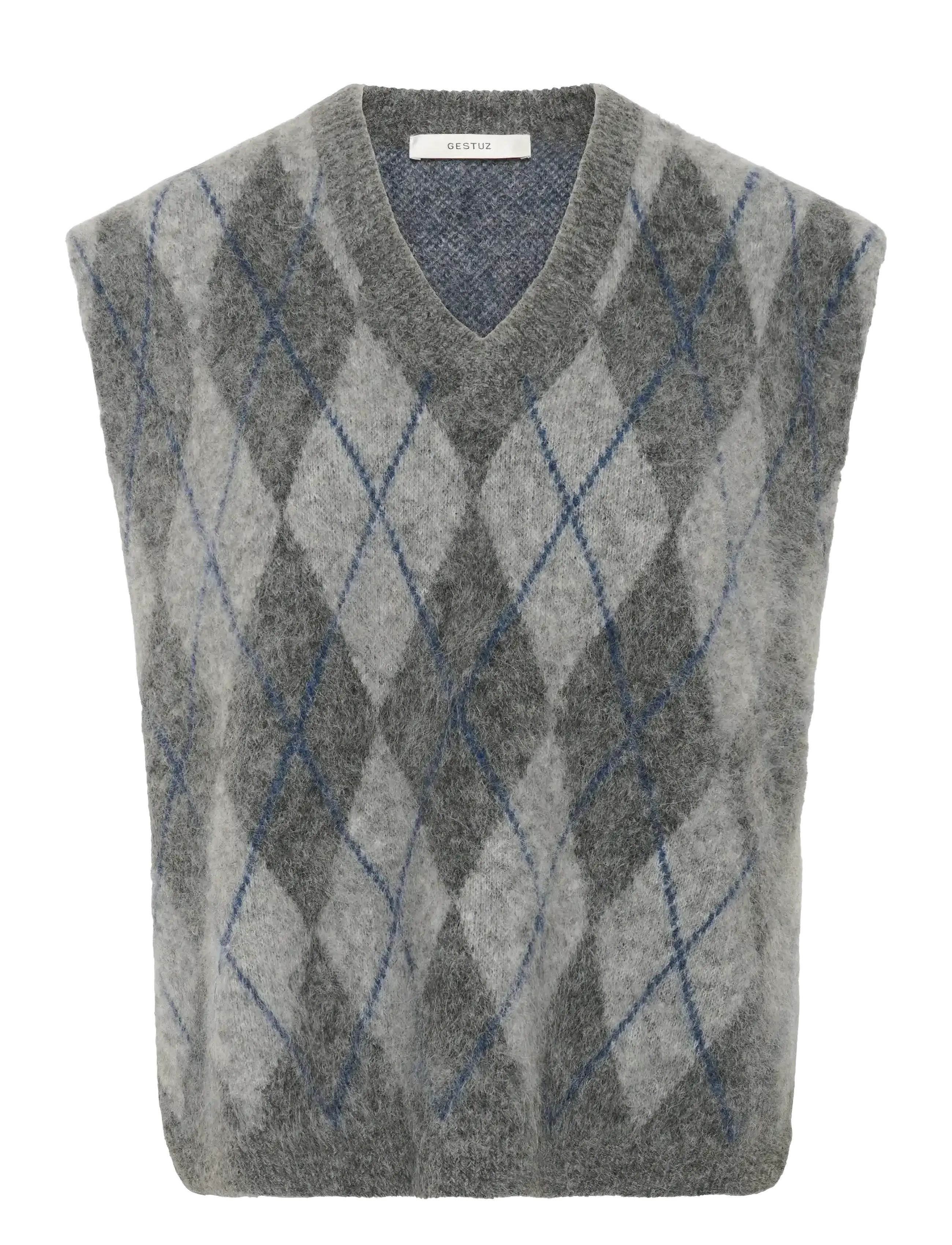 Gestuz GZsasi vest - Westen - CHECK DARK GREY/GREY/BLUE COMB / grey