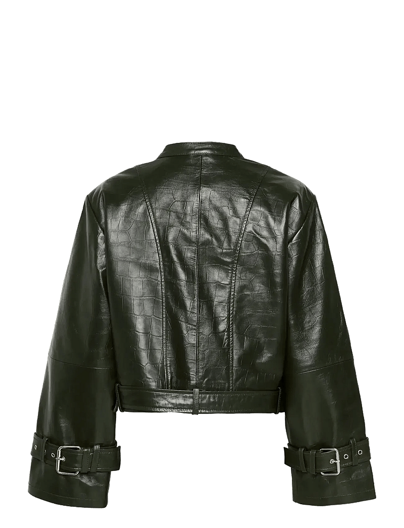 Gestuz - GZelena jacket - nahktagid - green croco - 2