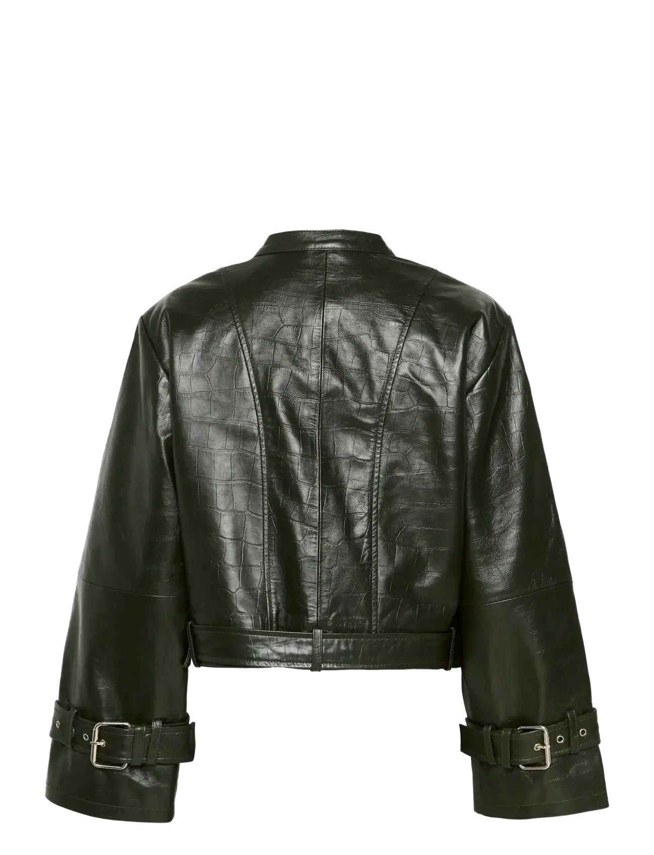Gestuz - GZelena jacket - læderjakker - green croco - 2