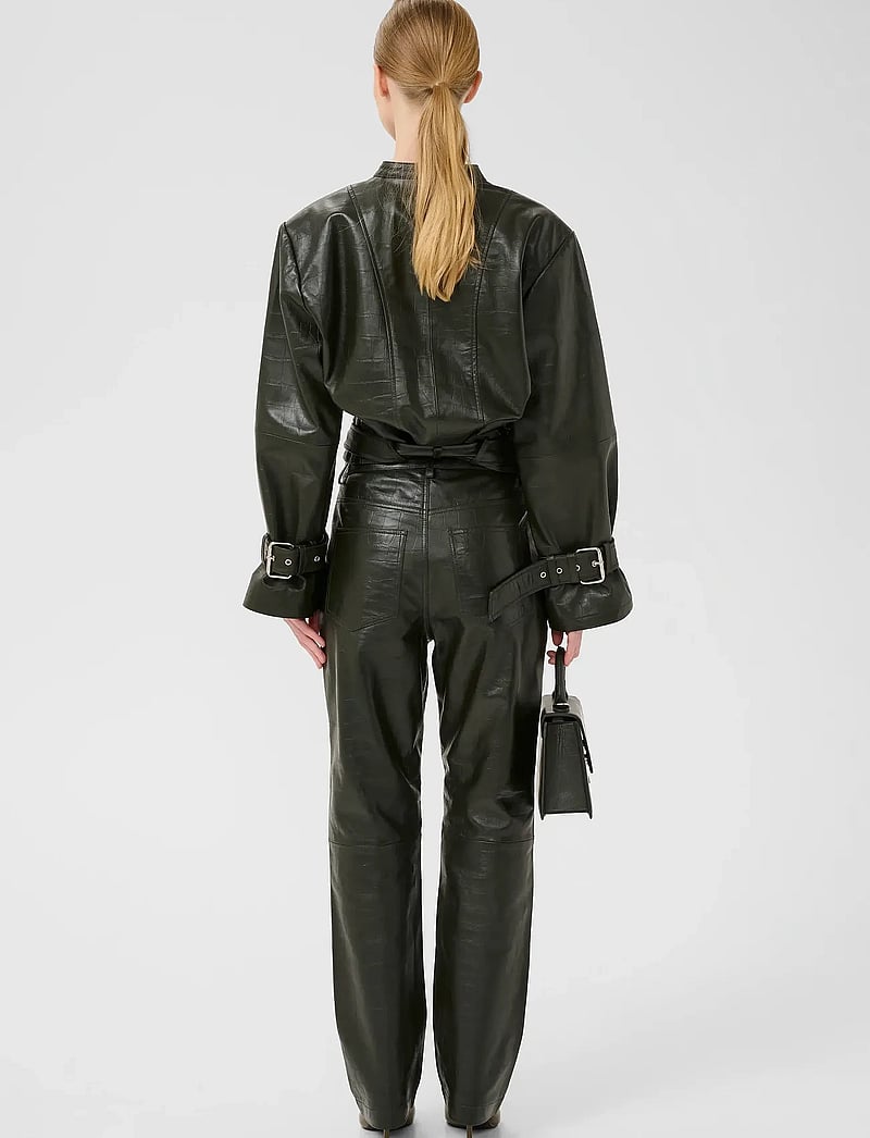 Gestuz - GZelena jacket - nahktagid - green croco - 4