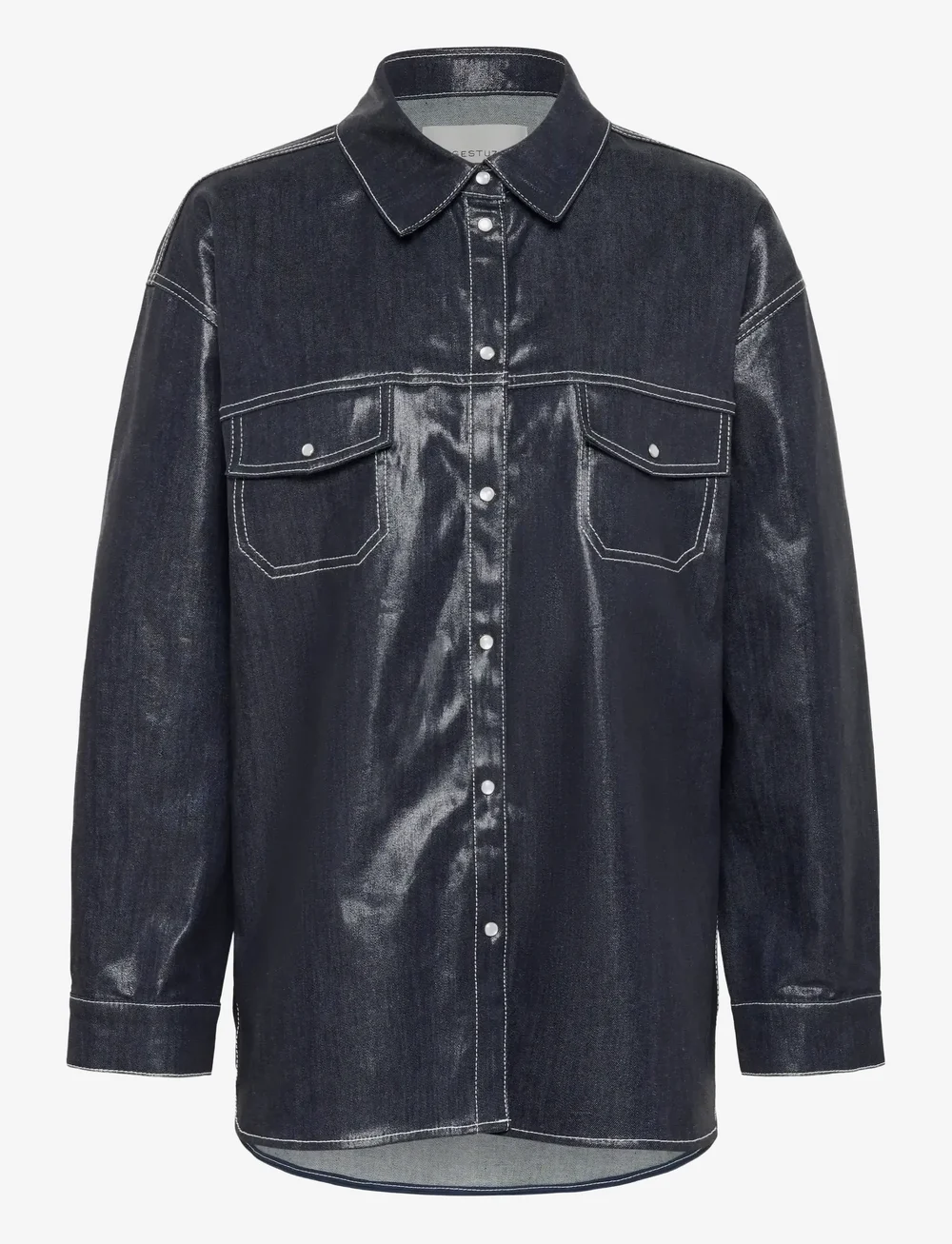 Gestuz - GZpiper OZ Shirt - langærmede skjorter - rinse wash denim - 1