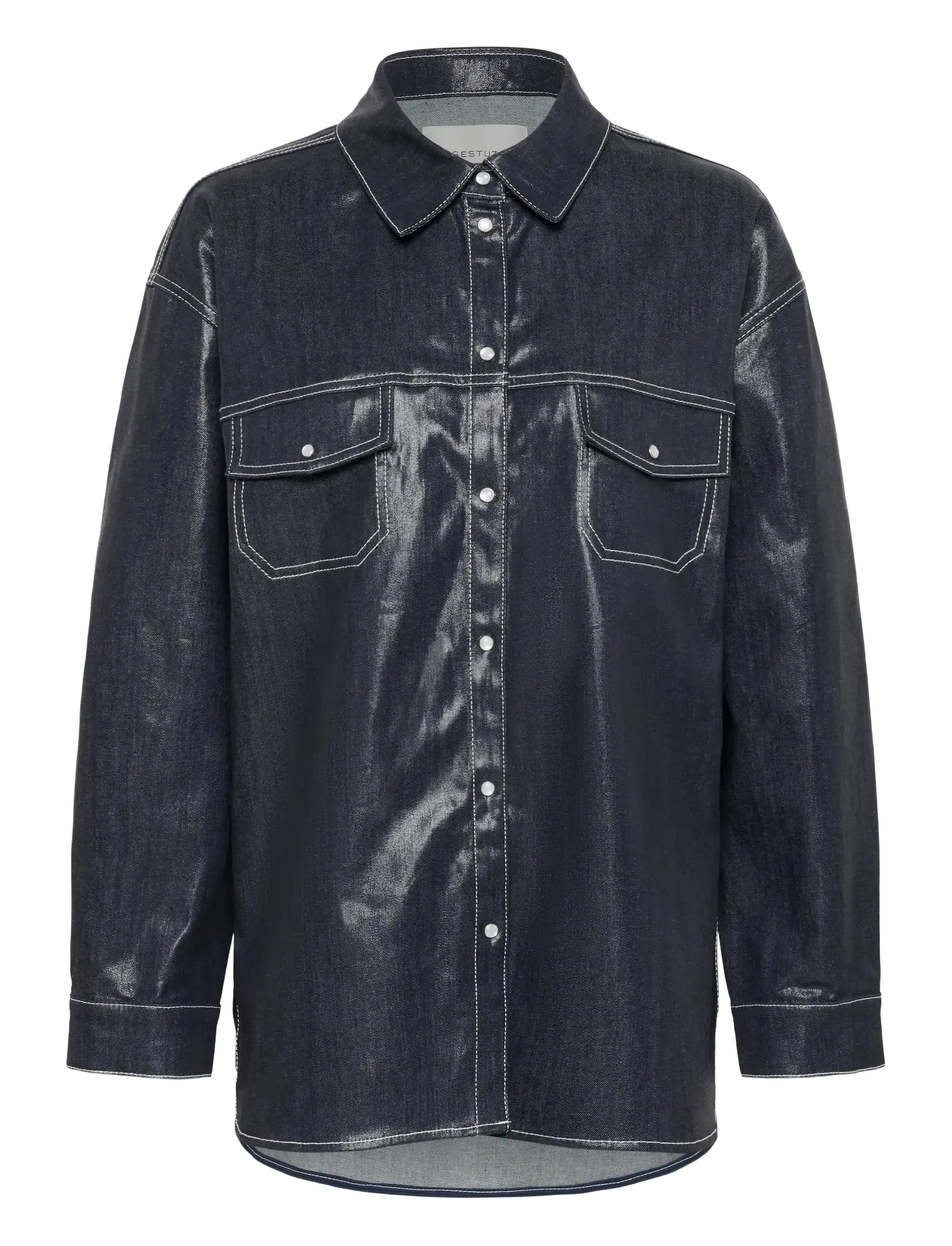 Gestuz GZpiper OZ Shirt - Overshirts - RINSE WASH DENIM / navy