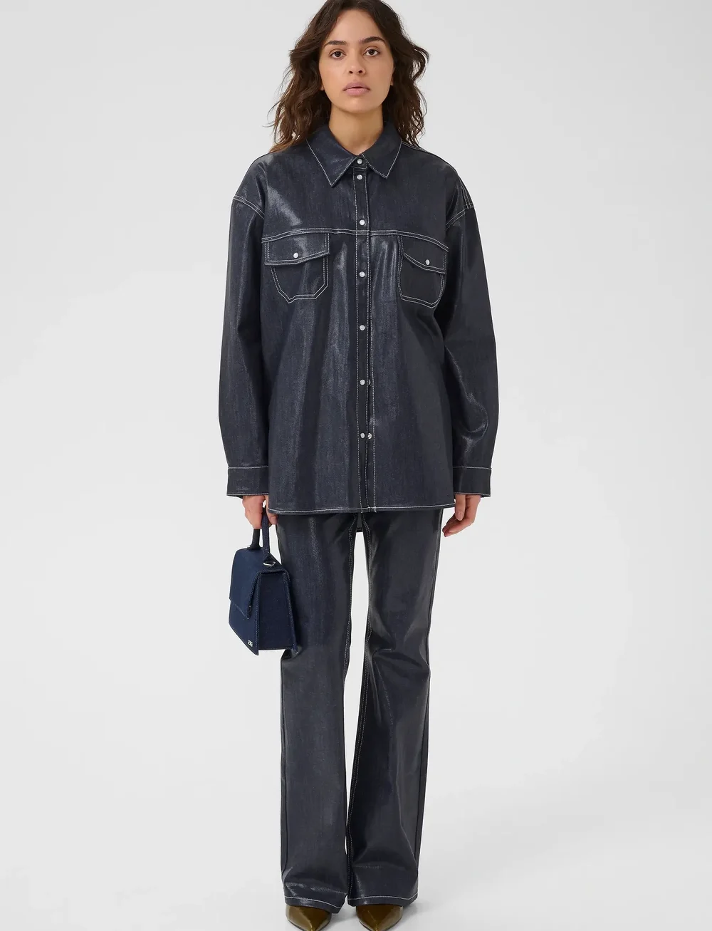 Gestuz - GZpiper OZ Shirt - langærmede skjorter - rinse wash denim - 3