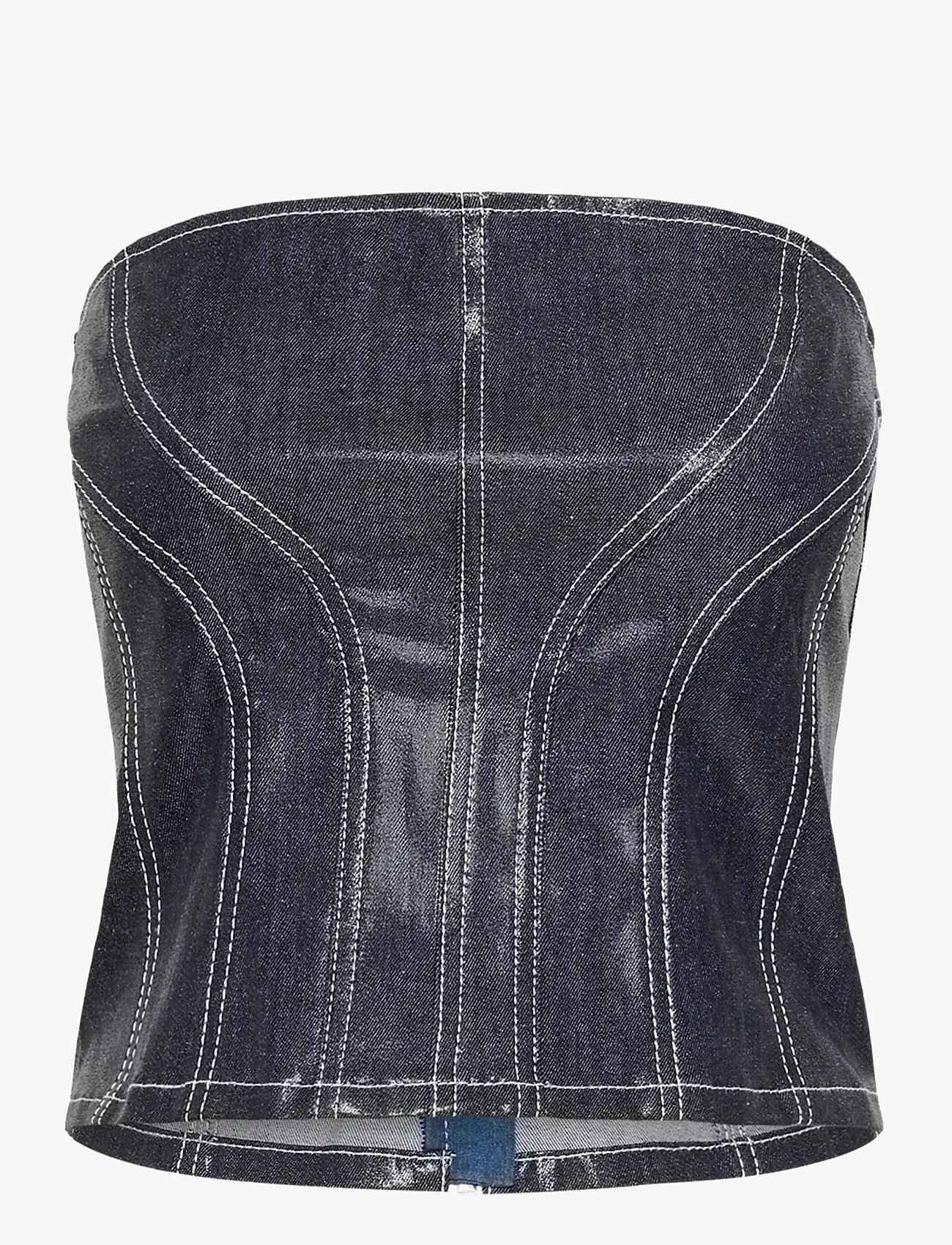 Gestuz - GZpiper corsage - varrukateta alussärgid - rinse wash denim - 0