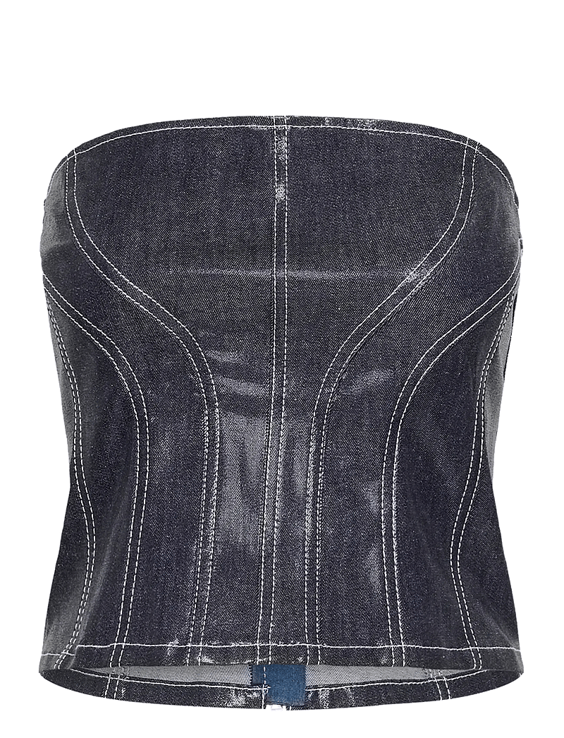 Gestuz - GZpiper corsage - tanktops - rinse wash denim - 1