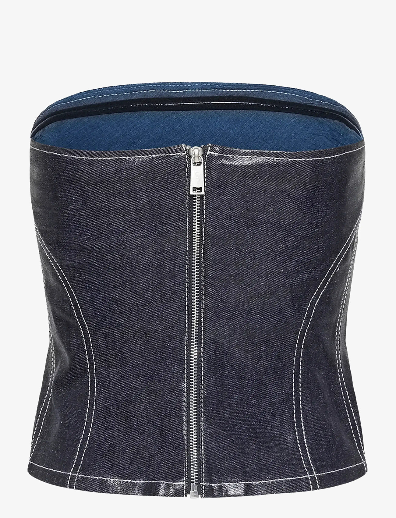 Gestuz - GZpiper corsage - varrukateta alussärgid - rinse wash denim - 1