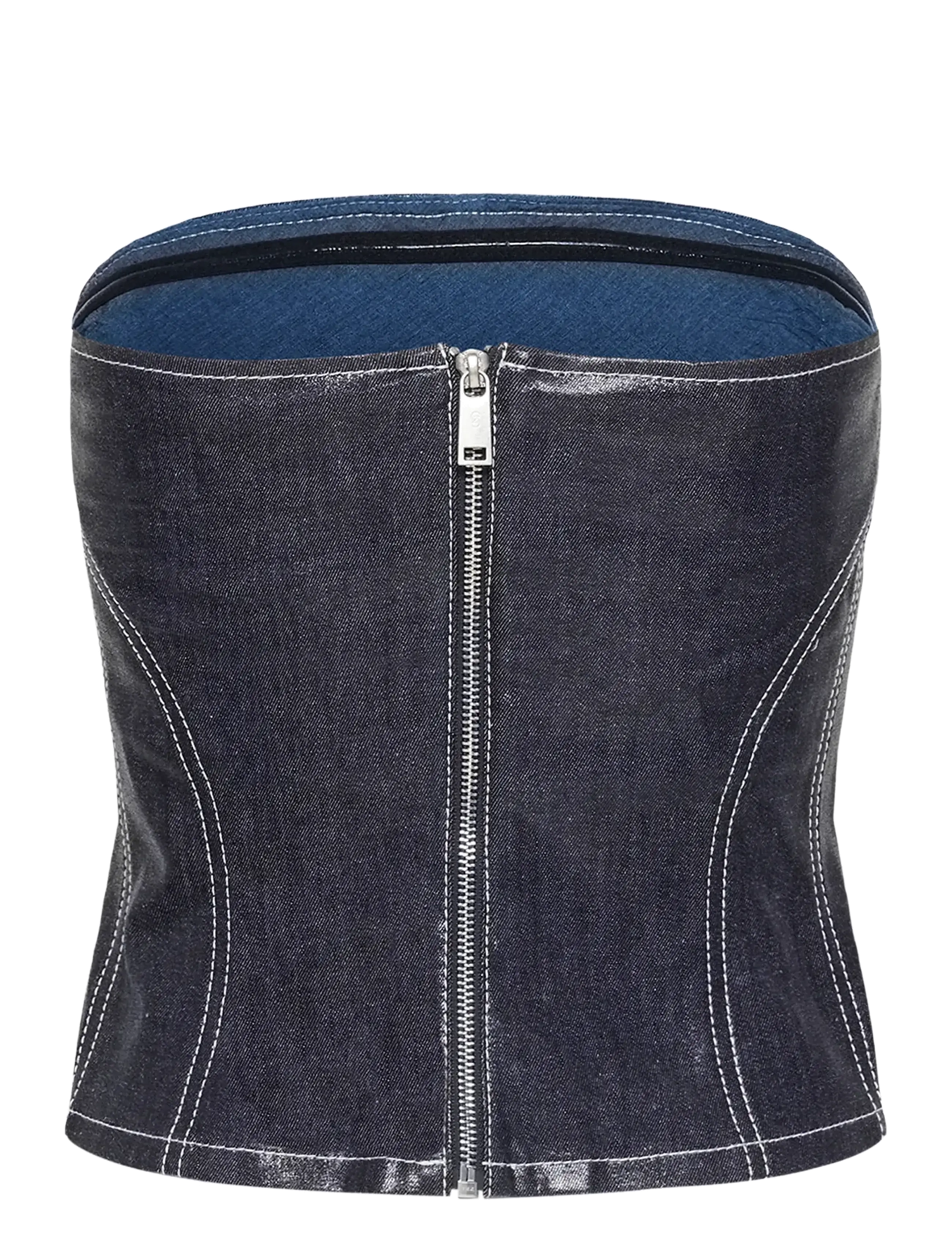 Gestuz - GZpiper corsage - Ärmellose tops - rinse wash denim - 2