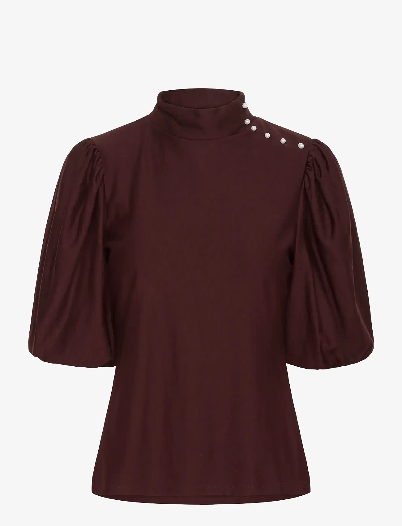 Gestuz - GZrifa button balloon top - kurzämlige blusen - aronia - 0