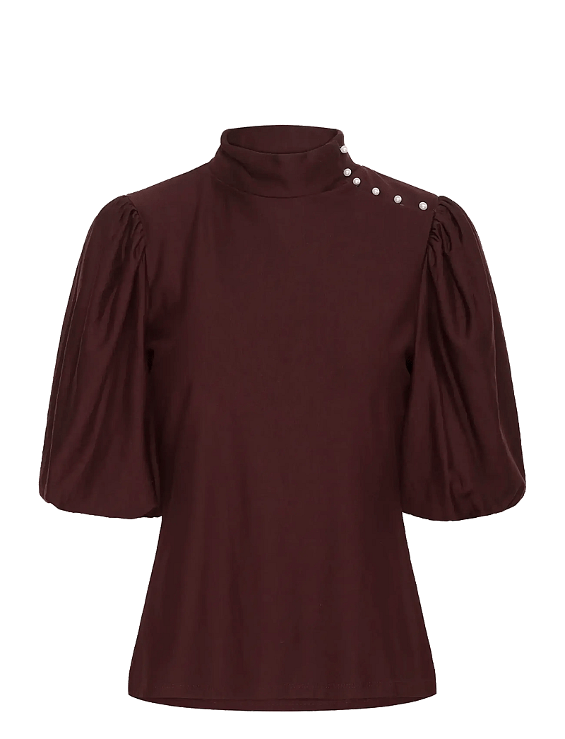 Gestuz - GZrifa button balloon top - kortærmede bluser - aronia - 1