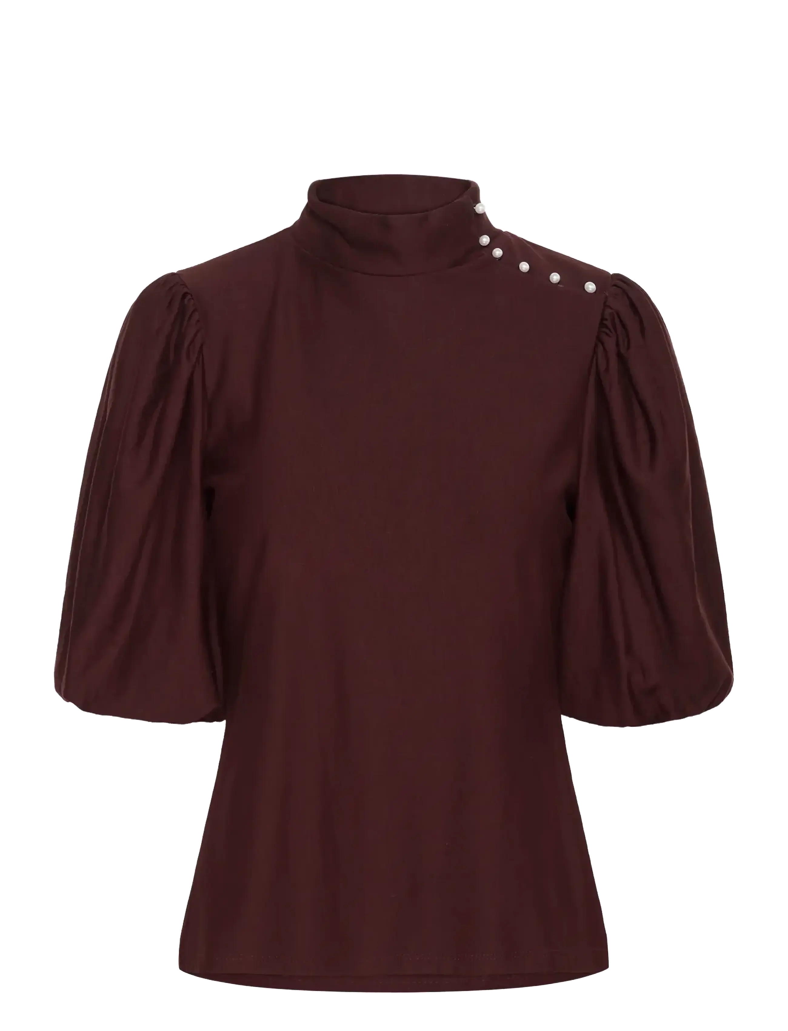 Gestuz GZrifa button balloon top - Bluser - ARONIA / burgundy