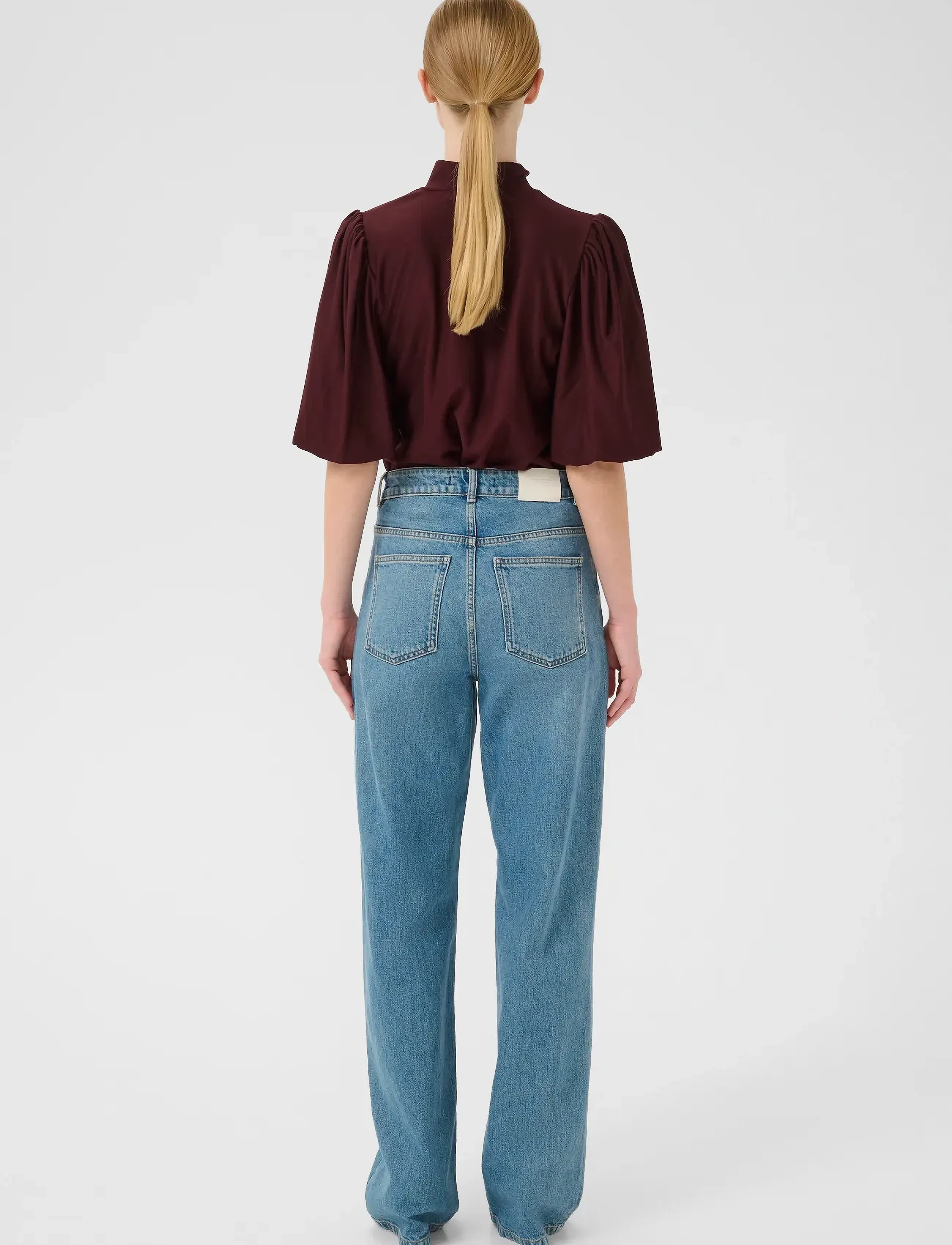 Gestuz - GZrifa button balloon top - kortærmede bluser - aronia - 4