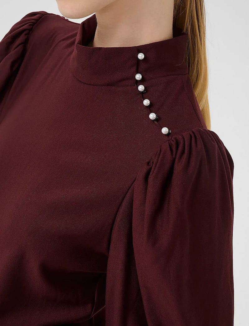 Gestuz - GZrifa button balloon top - kortærmede bluser - aronia - 5