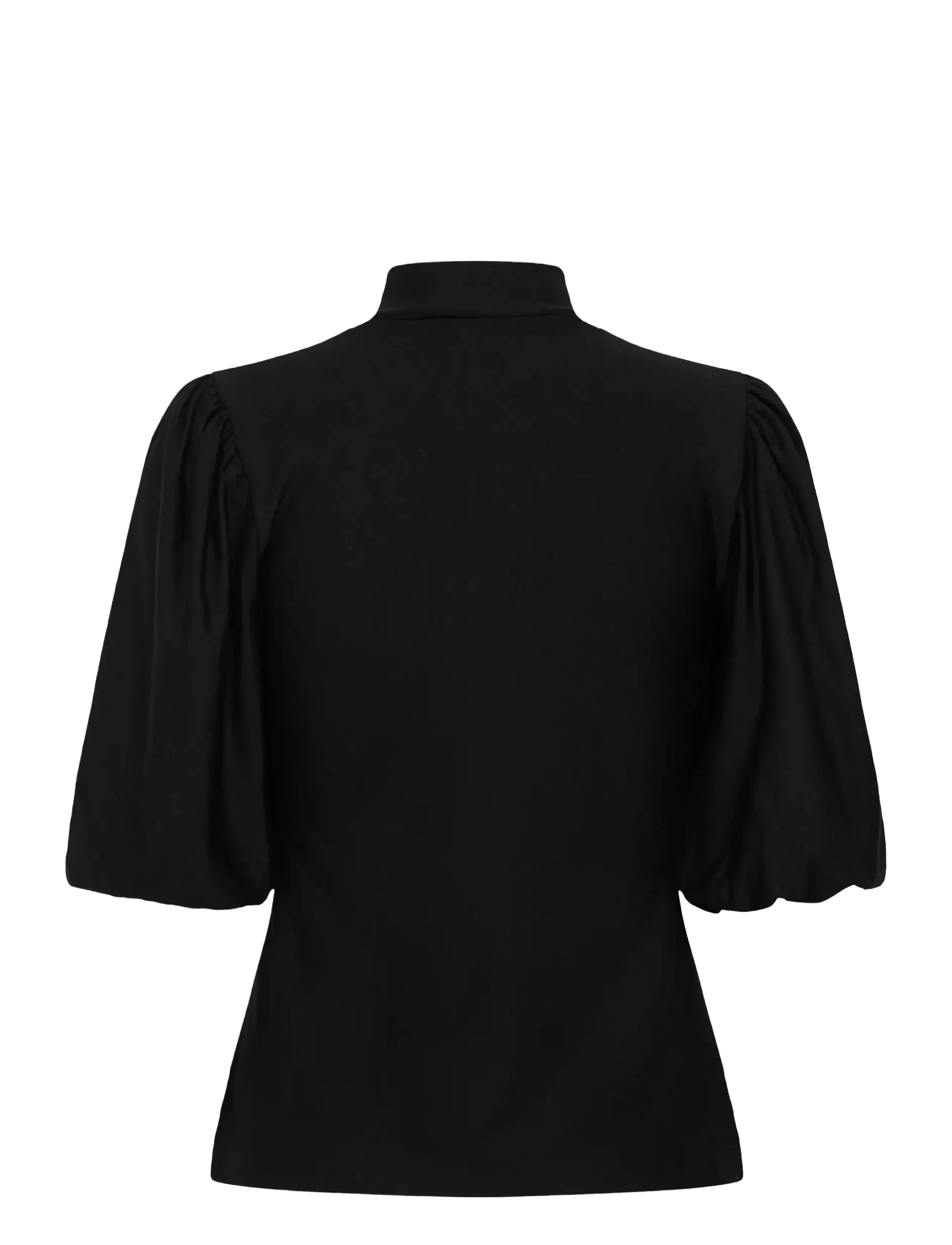 Gestuz - GZrifa button balloon top - kortærmede bluser - black - 2